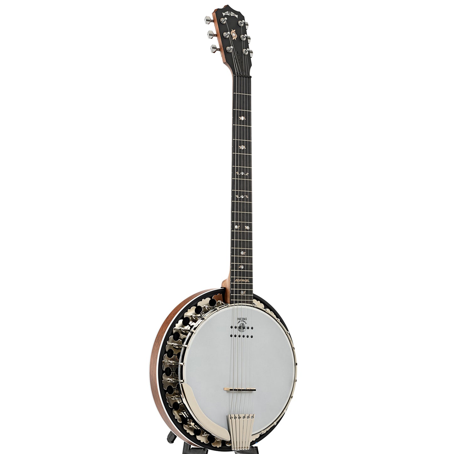 Deering B-6AE Boston 6-String Acoustic-Electric Banjo Guitar & Case