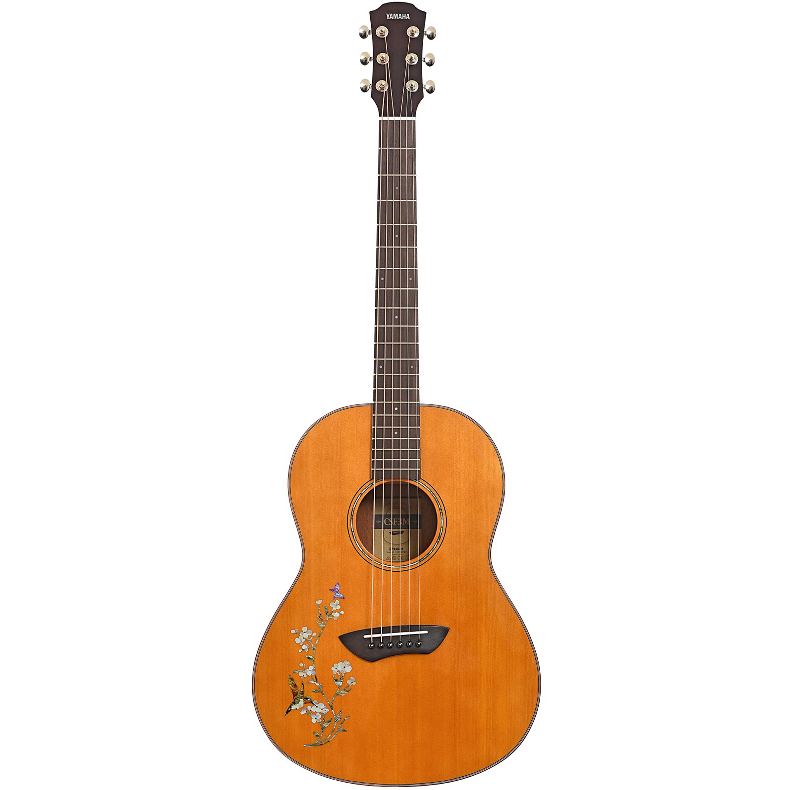 Full front of Yamaha CSF3M Parlor Size Acoustic Guitar (c.2021)