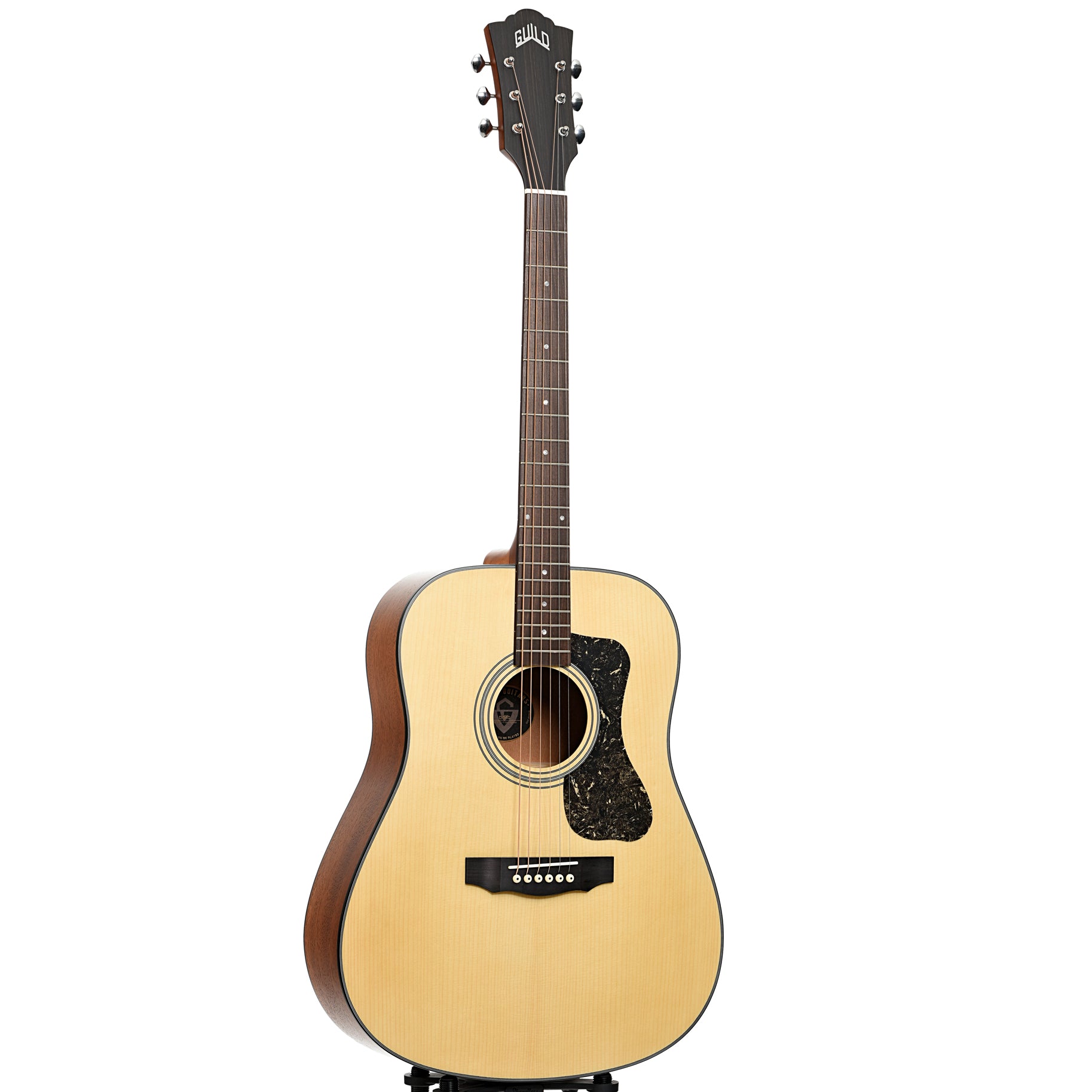 Full front and side of Guild 300 Series D-340 Acoustic Guitar