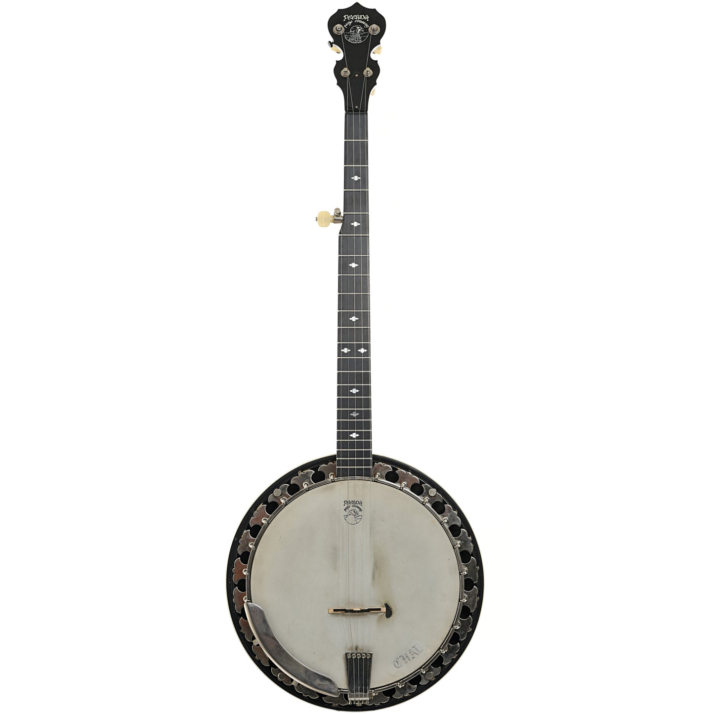 Full front of Deering Deluxe Resonator Banjo (1982)