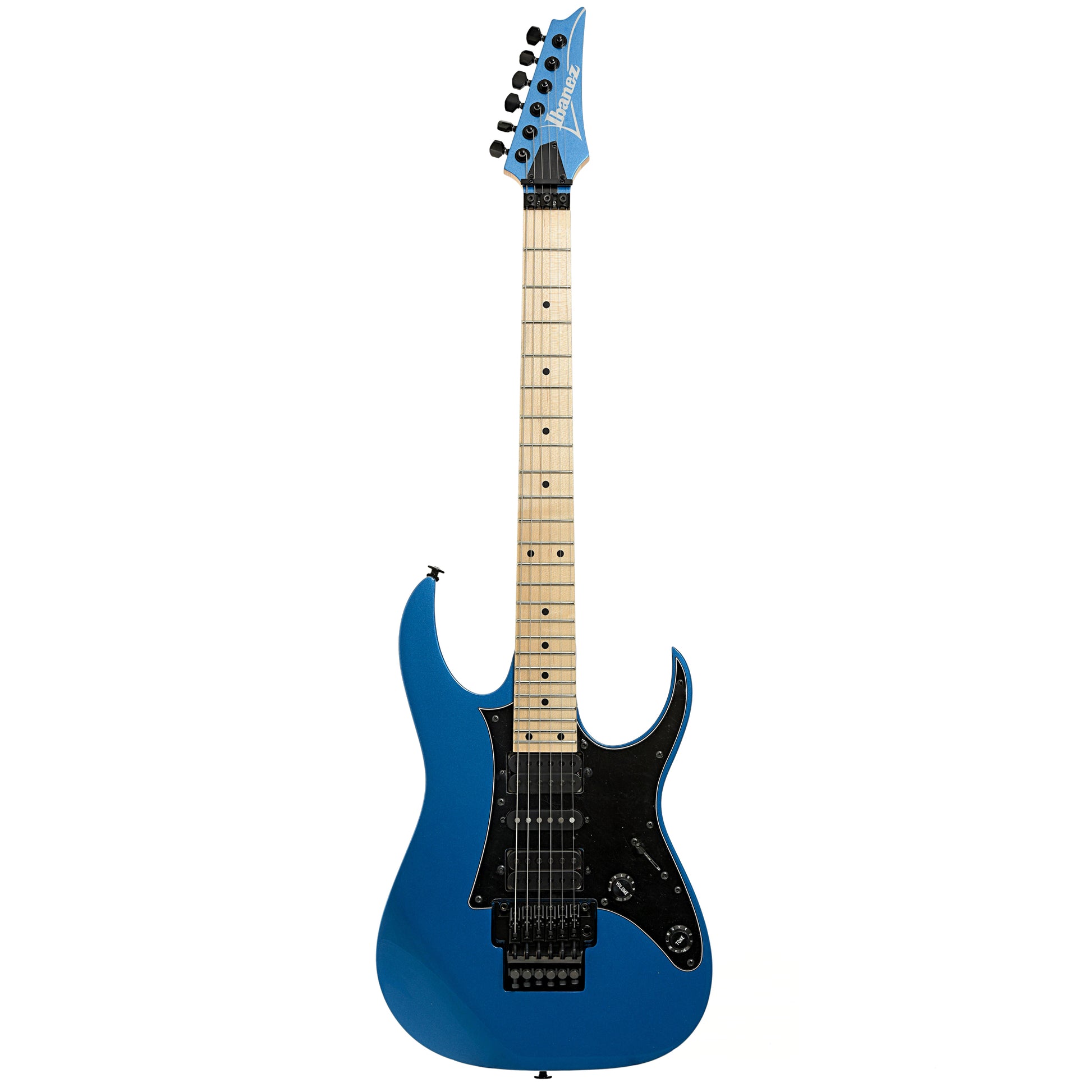 Full front of Ibanez RG550 Genisis Collection Electric Guitar, Electric Blue