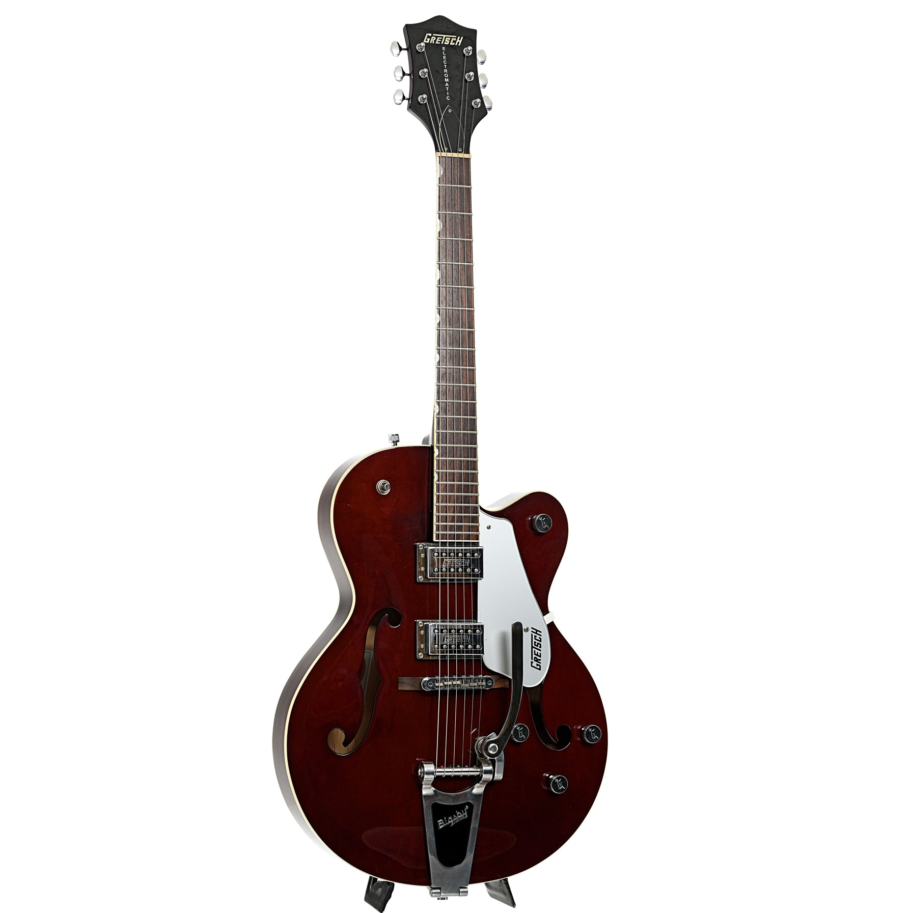 Full front and side of Gretsch G5120 Electromatic Hollow Body Guitar 