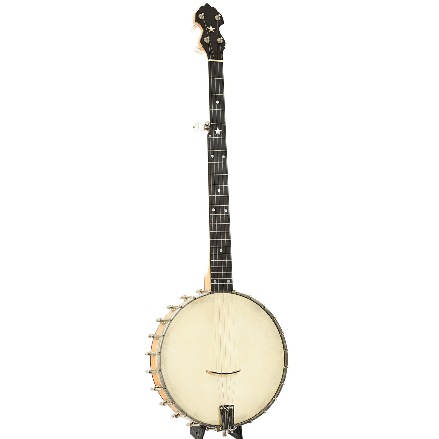 Full front and side of Bart Reiter Special Open Back Banjo (1996)