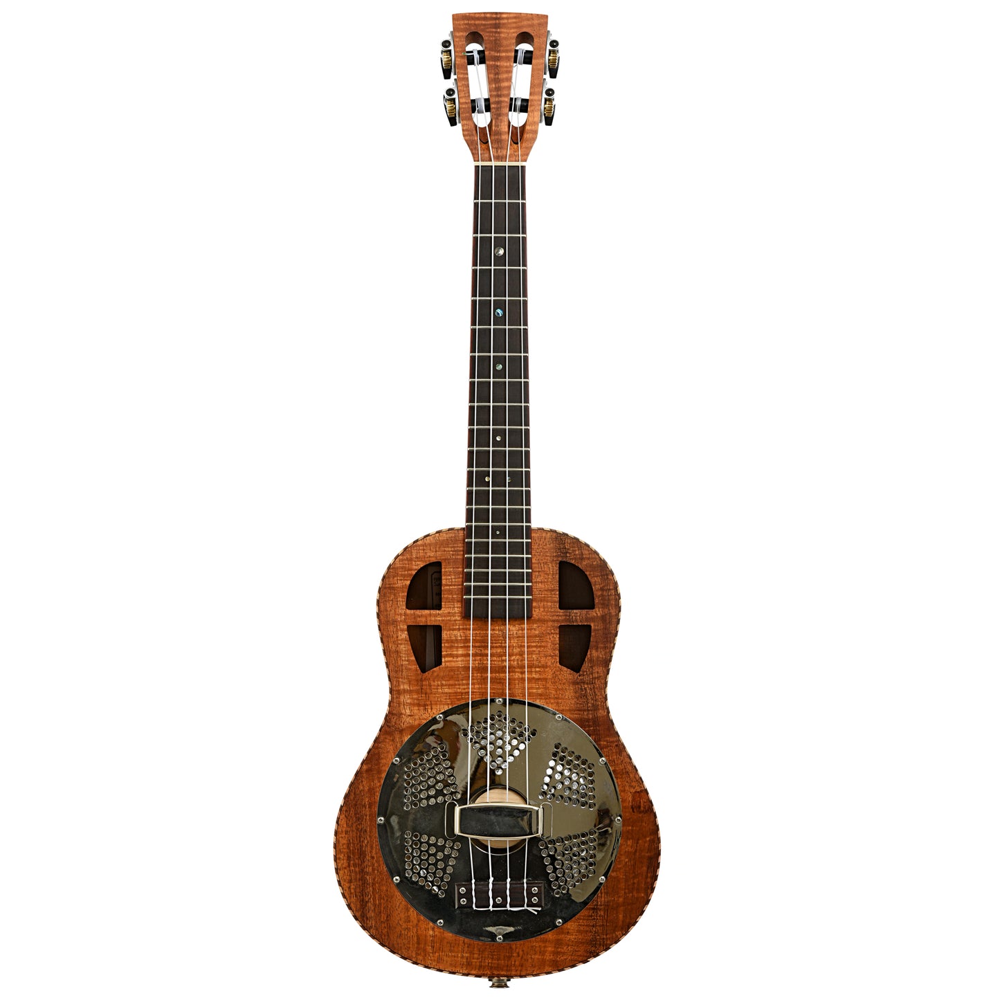 Full front of Mya Moe Tenor Resonator Ukulele 