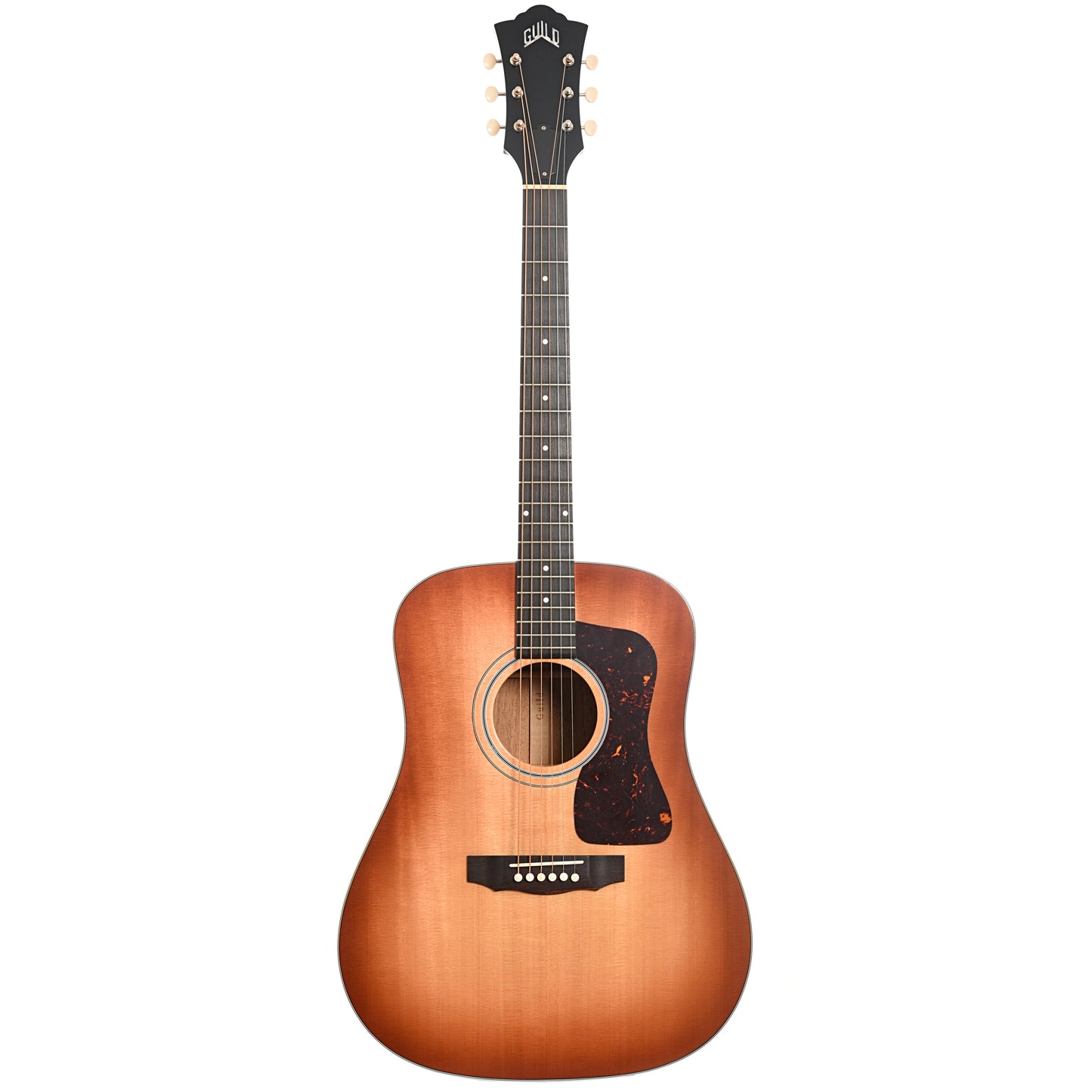 Full front of Guild D-40 Standard Acoustic Guitar, Pacific Sunset Burst