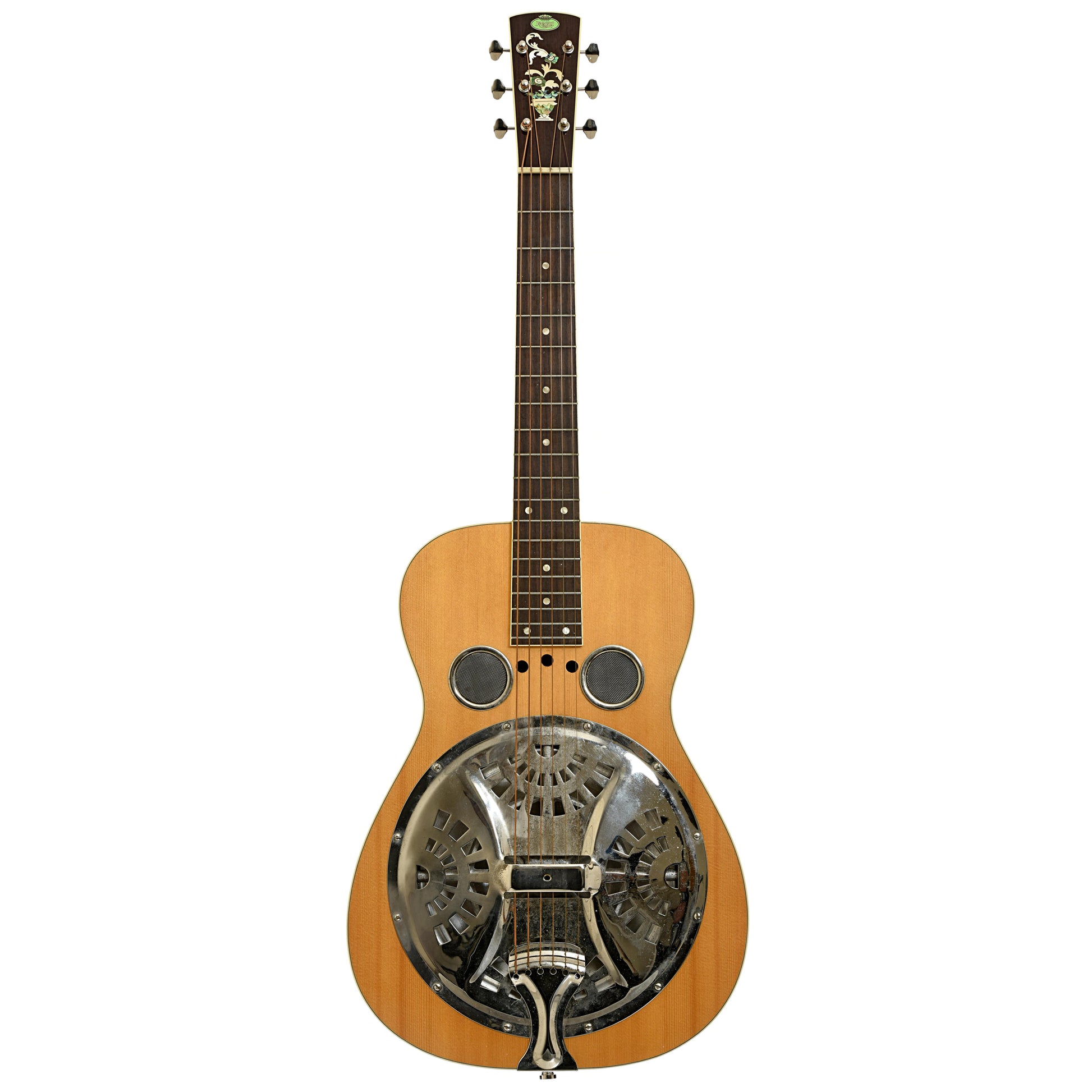 Full front of Regal RD75 NS Squareneck Resonator Guitar 