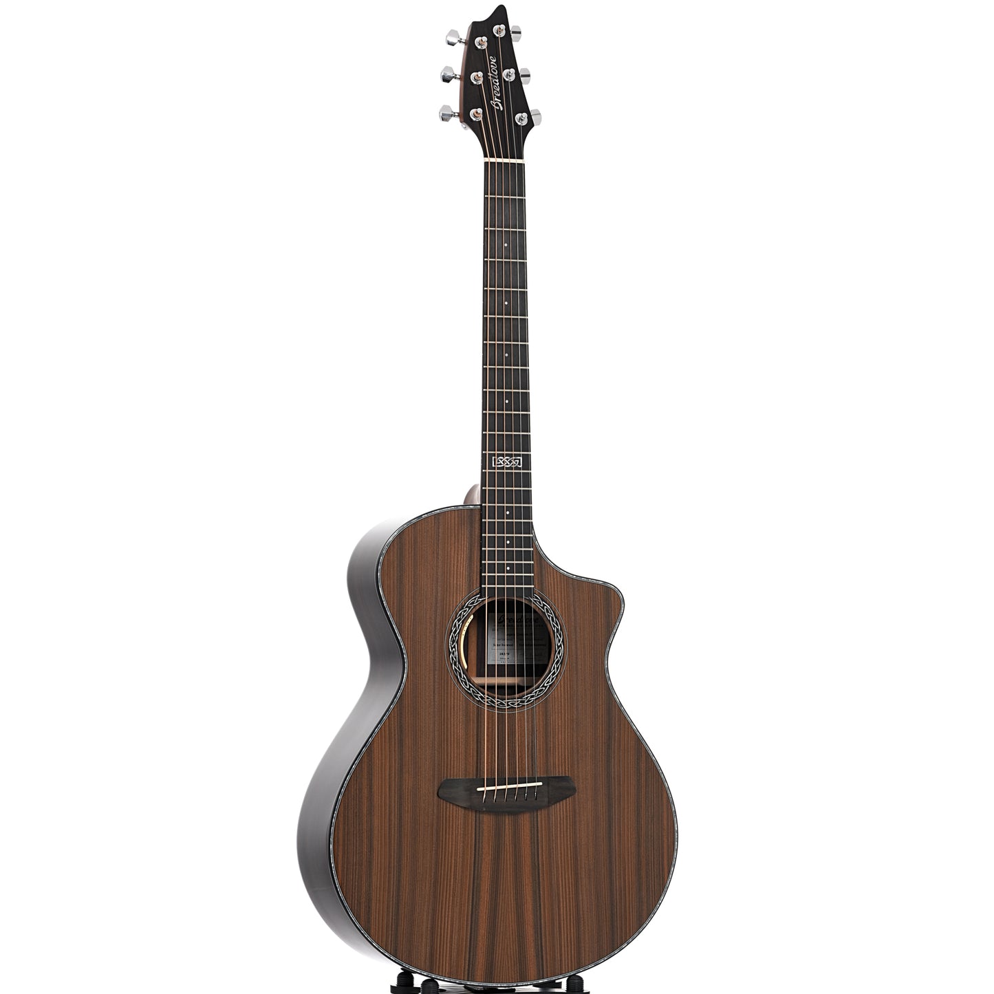 Full front and side of Breedlove Legacy Concert CE Redwood EI Rosewood