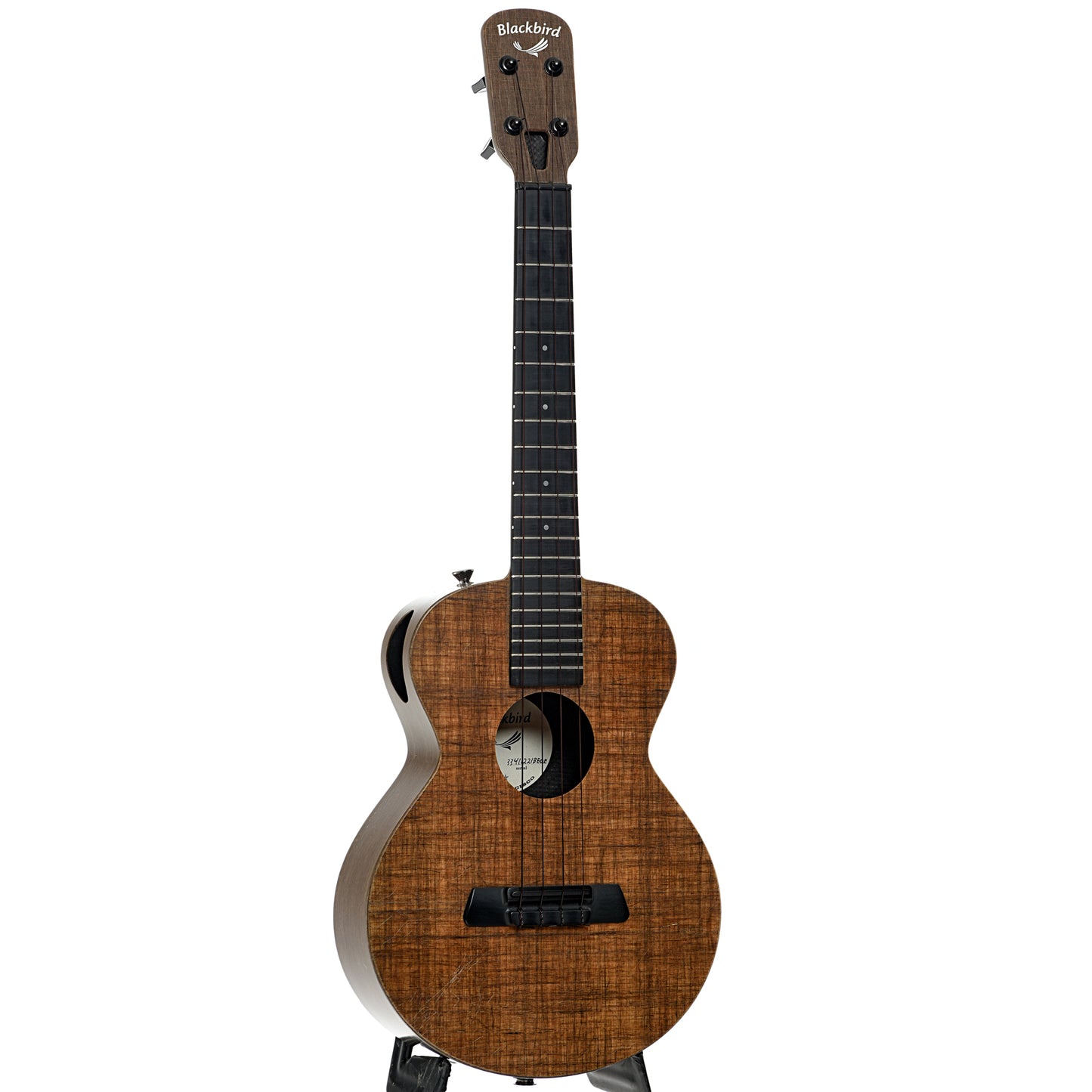 Full front and side of Blackbird Farralon Ekoa Tenor Ukulele 