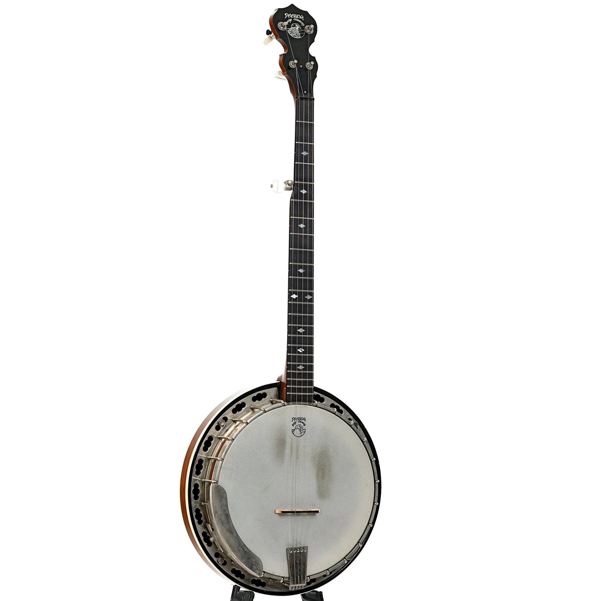 Full front and side of Deering Deluxe Resonator Banjo