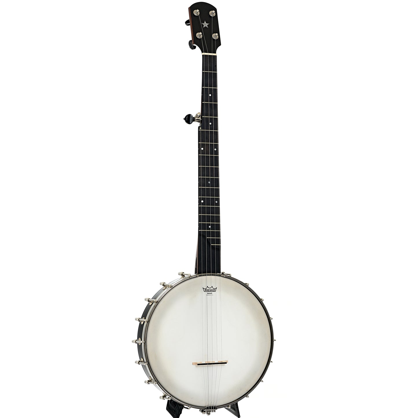 Full front and side of Enoch Dobson Model  Openback Banjo (2015)