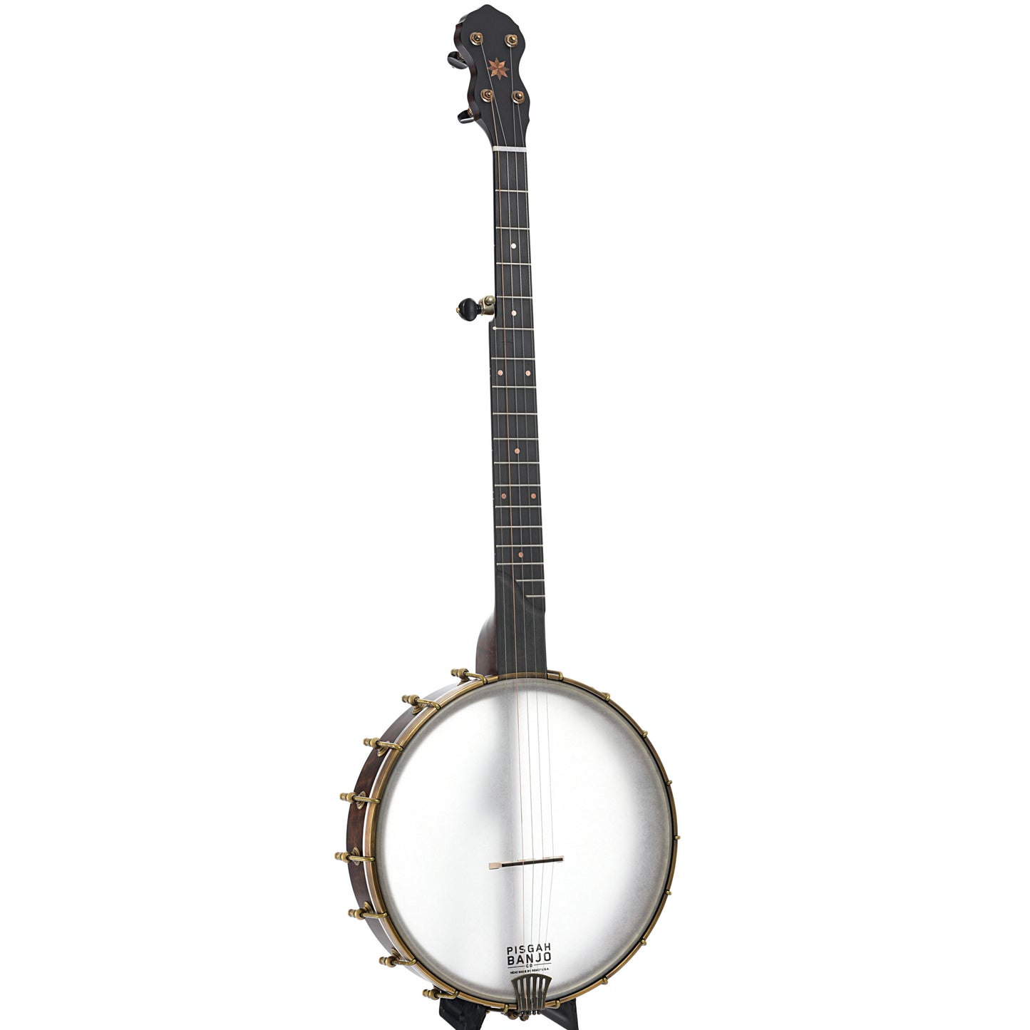 Full front and side of Pisgah Wonder 12" Openback Banjo - Standard Scale