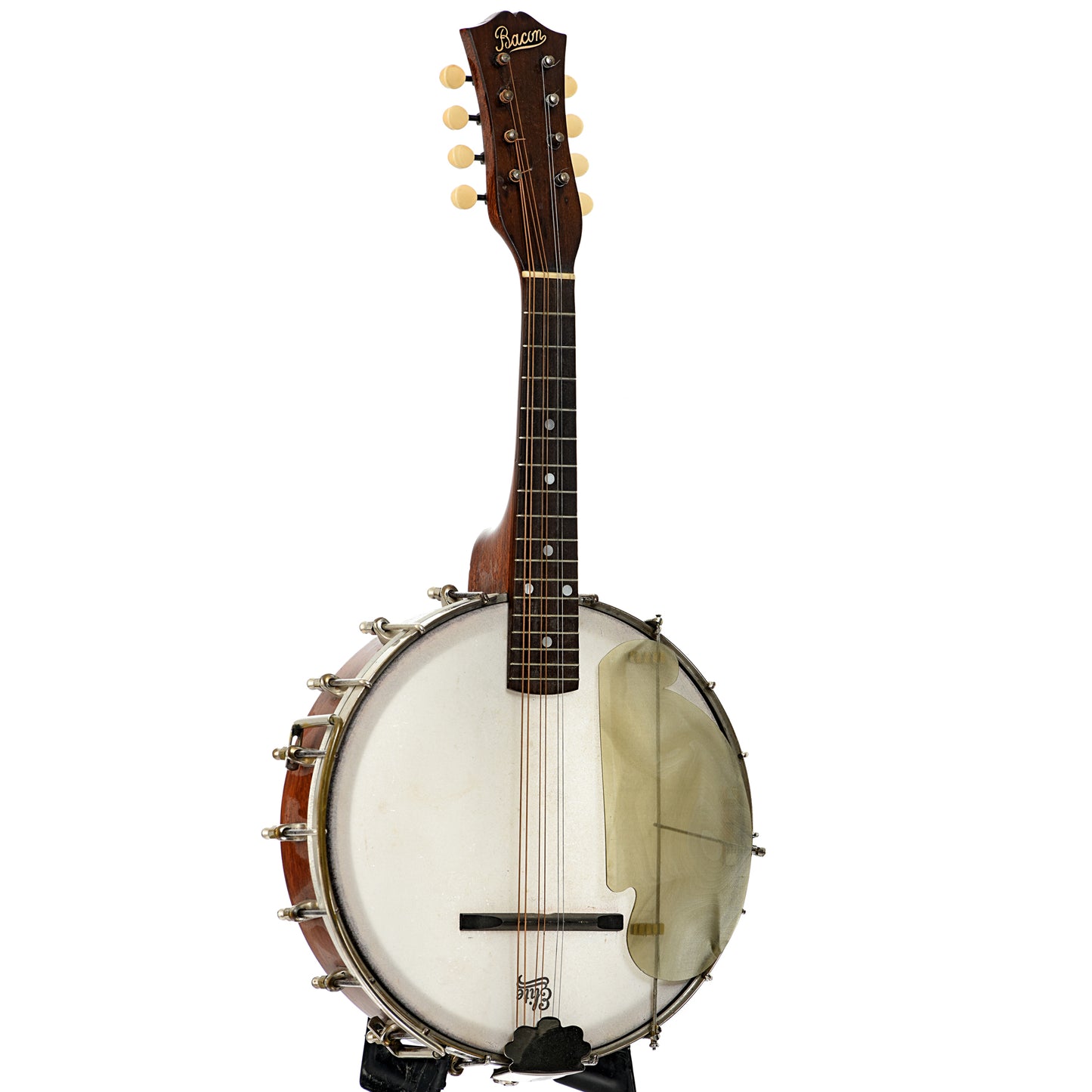 Full front and side of Bacon Style C Banjo Mandolin