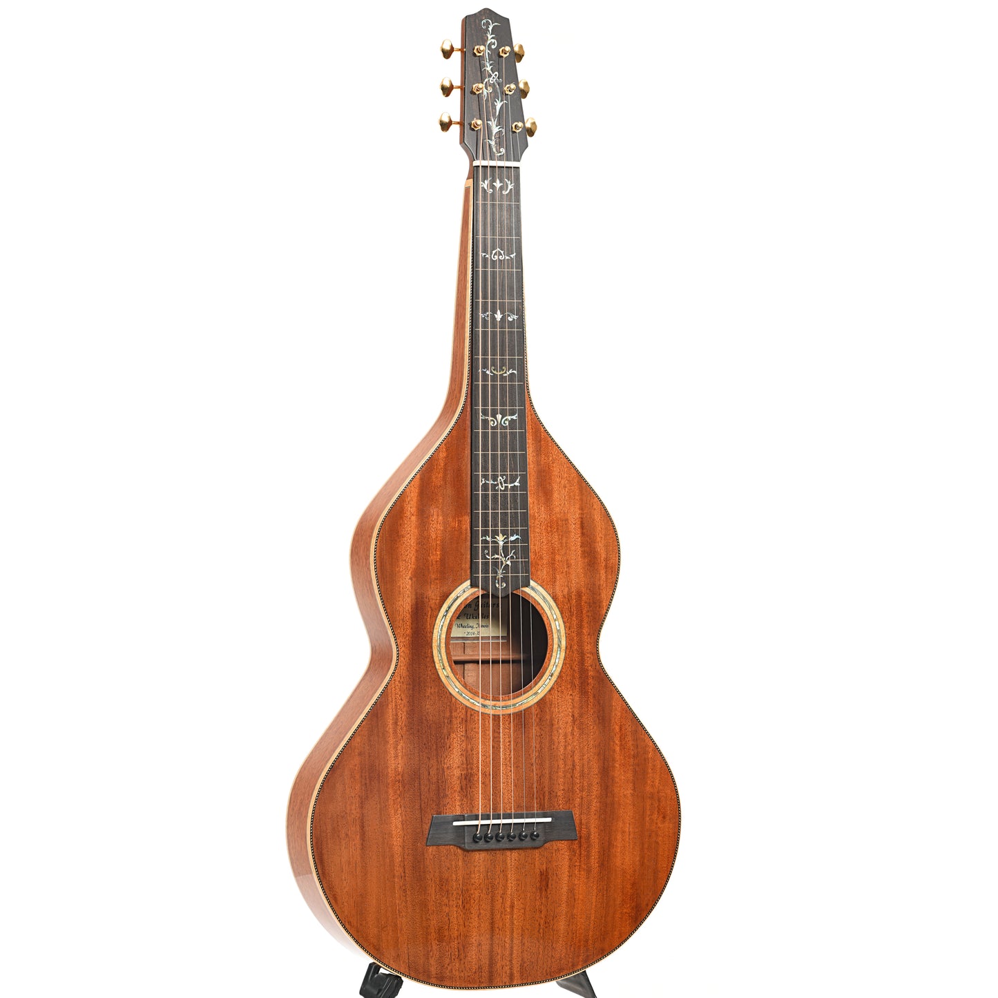 Full front and side of Mason Weissenborn-Style Hawaiian Guitar (2014)