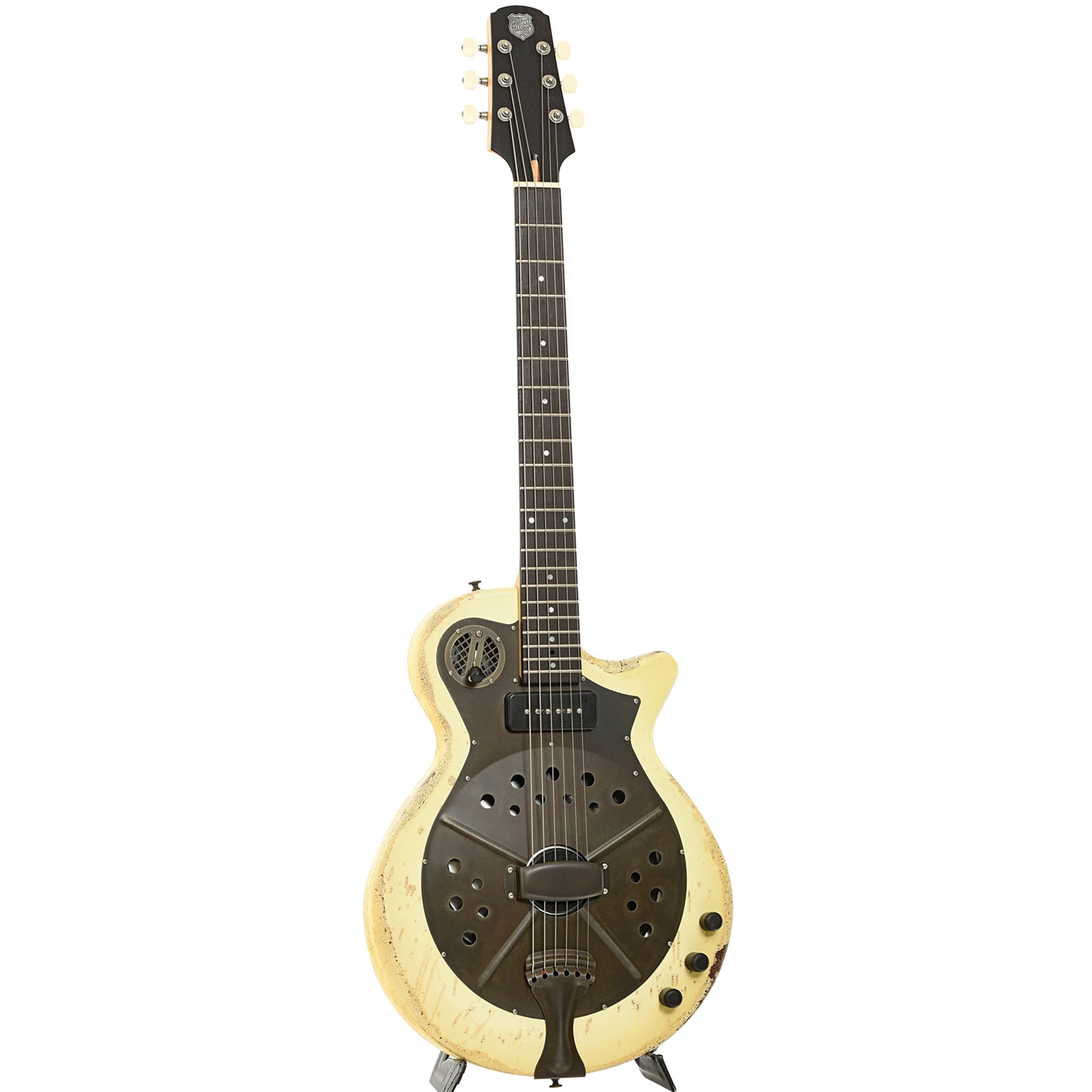 National Pioneer RP-1 Chipped Ivory Resonator Electric Guitar (2010s)