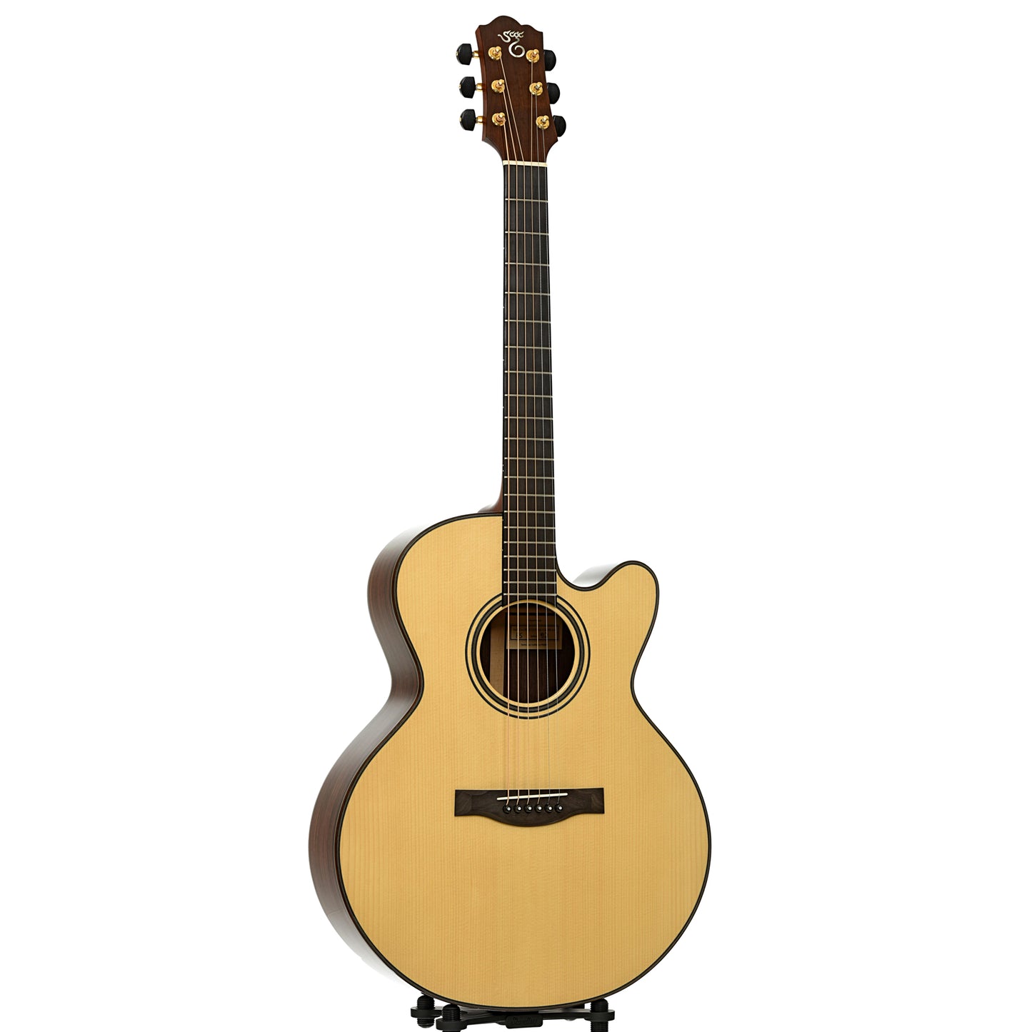 Full front and side of Santa Cruz FS Fingerstyle Model Acoustic Guitar