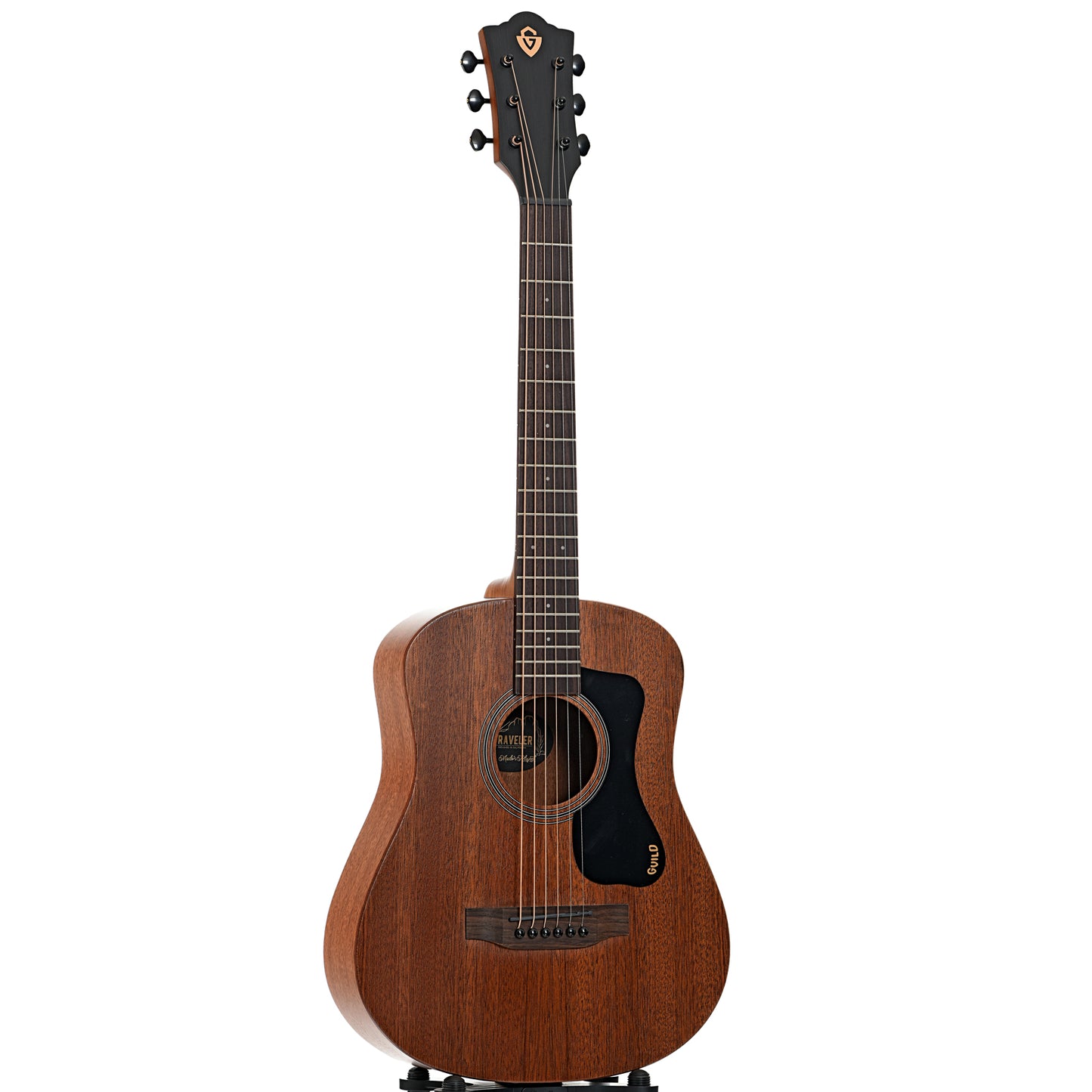 Full front and side of Guild Traveler Acoustic Guitar