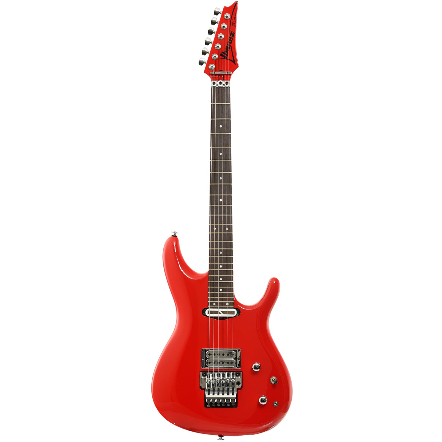 Full front of Ibanez Joe Satriani Signature JS2480 Electric Guitar, Muscle Car Red