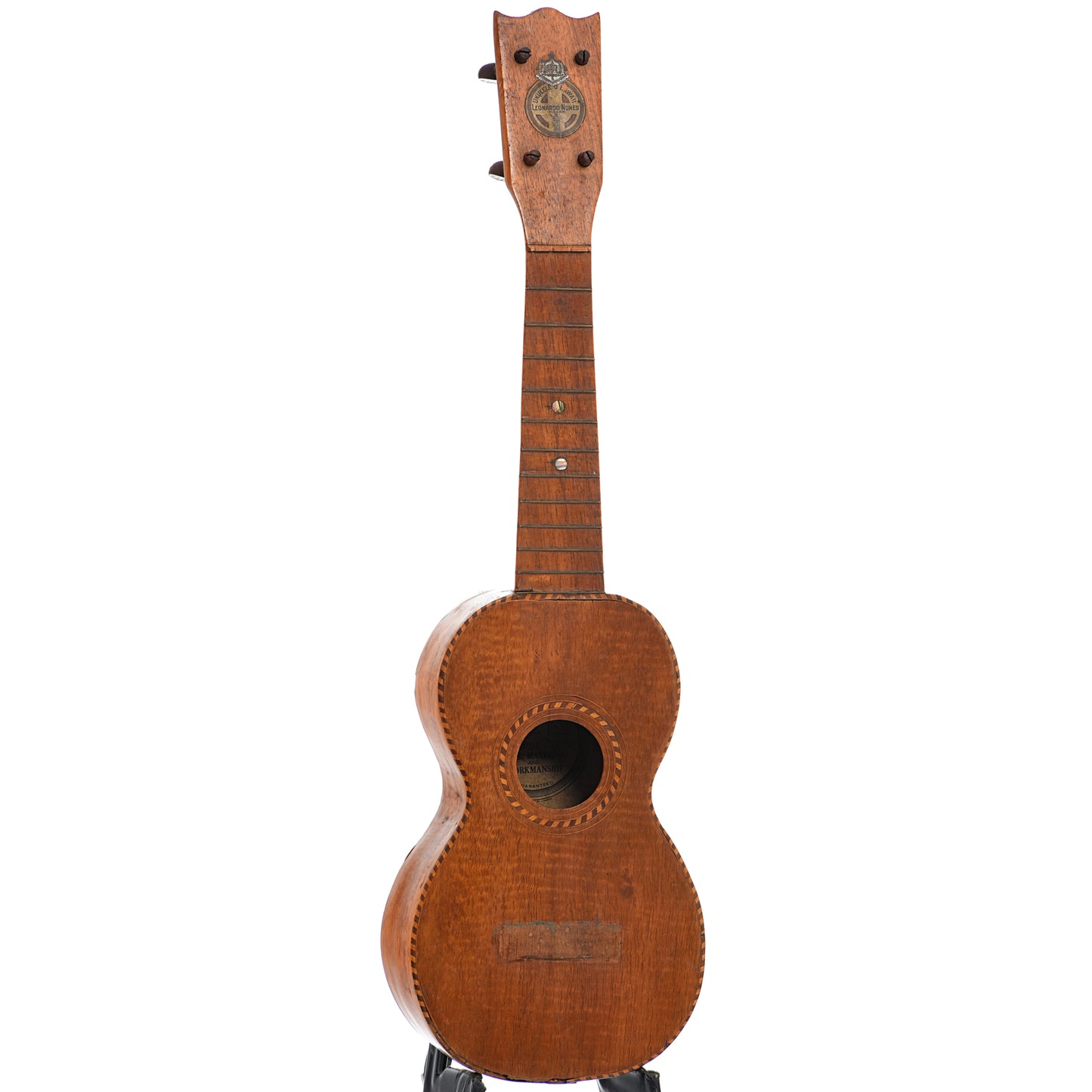 Full front and side of Leonardo Nunes Ukulele o' Hawaii Mini #2 Ukulele