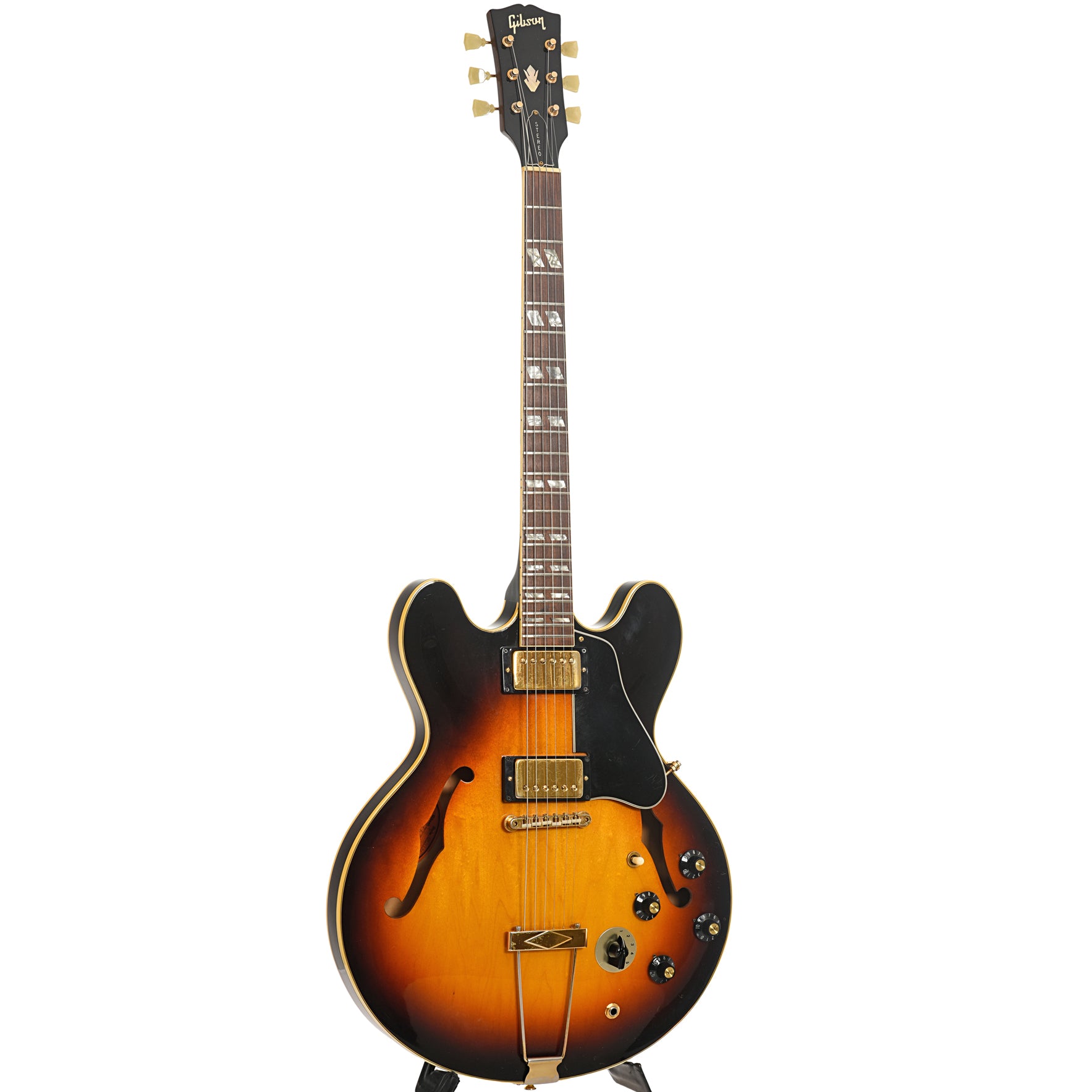 Full front and side ofGibson ES-345TD Stereo Hollowbody Electric Guitar