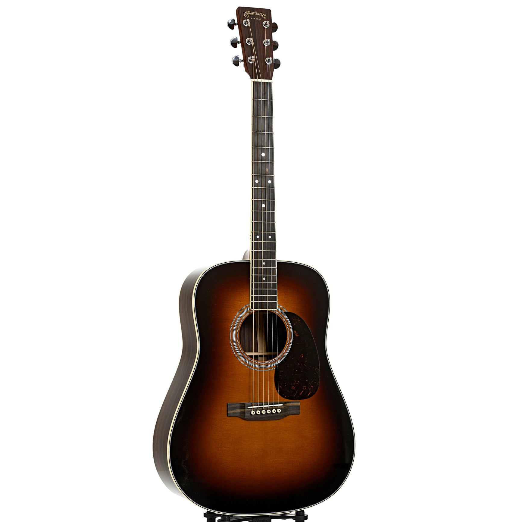 Full front and side of Martin D-35 Sunburst Guitar