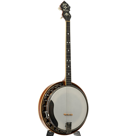 Full front and side of Slingerland May Bell 428 Tenor Banjo