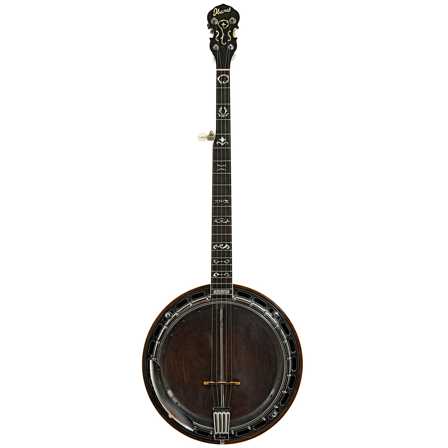 Full front of Ibanez Wreath Resonator Banjo 