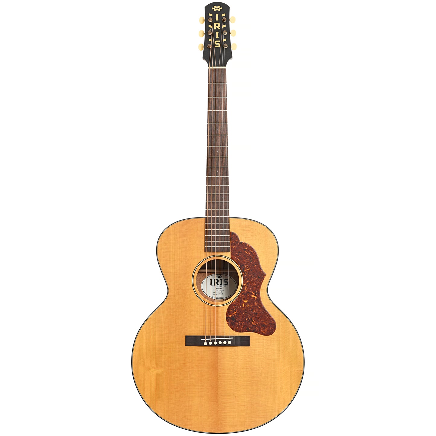 Full front of Iris Guitar Company AB Natural Small Jumbo Acoustic Guitar (2022)