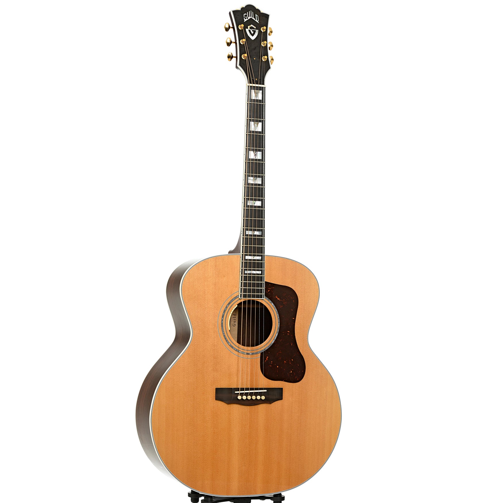 Full front and side of Guild F-55 Acoustic Guitar