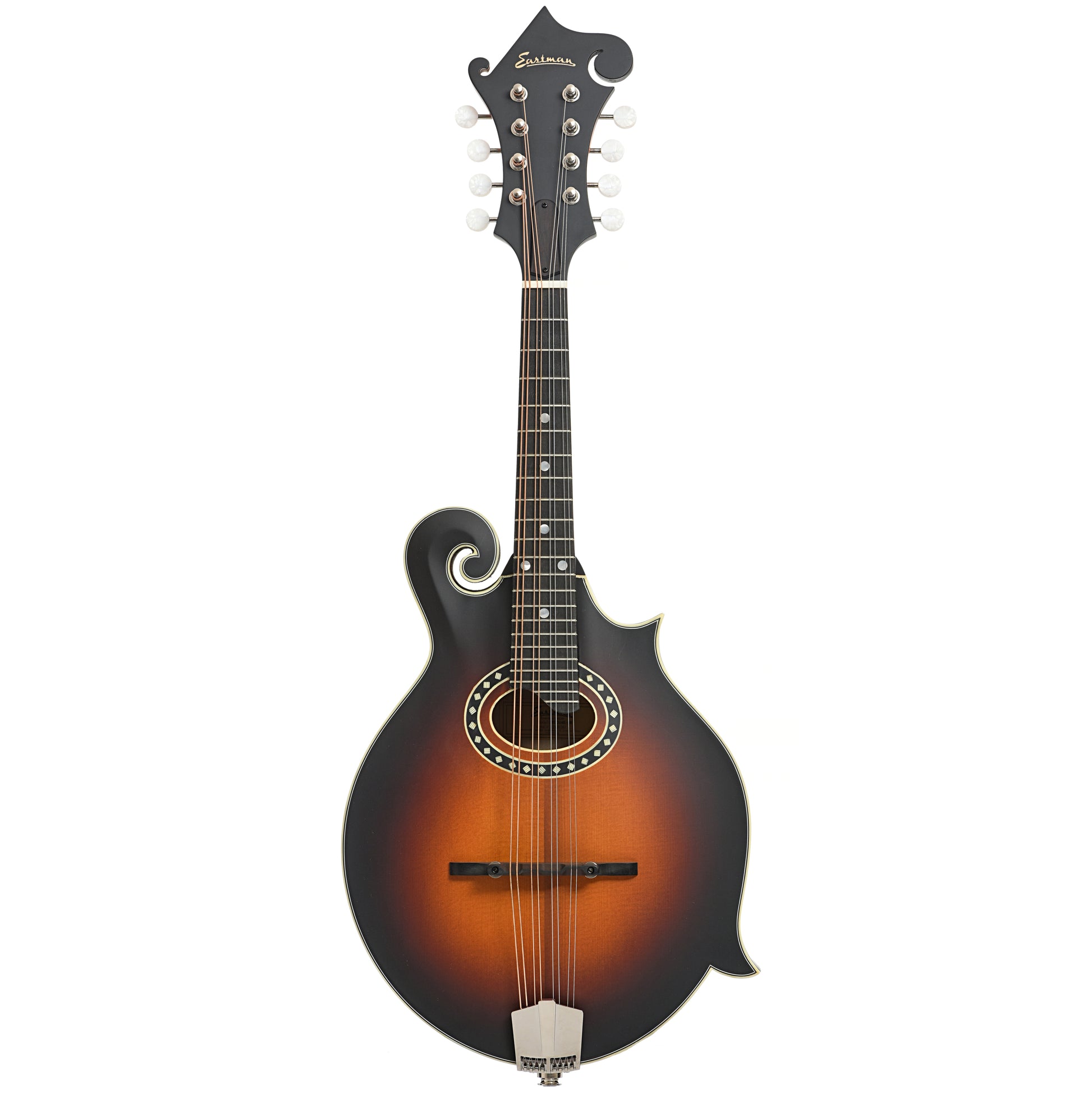 Full front of Eastman MD314E-SB Mandolin, Sunburst