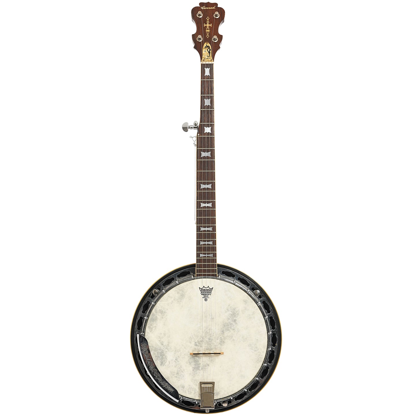 Full front of Conrad Resonator Banjo