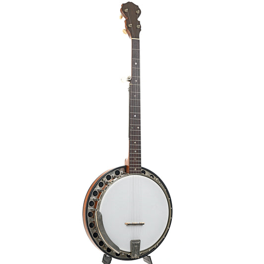 Full front and side of Ome XX-R Resonator Banjo