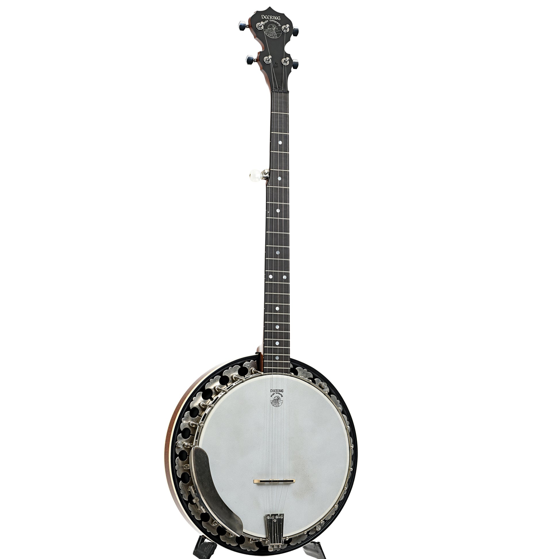 Full front and side of Boston 5-String banjo