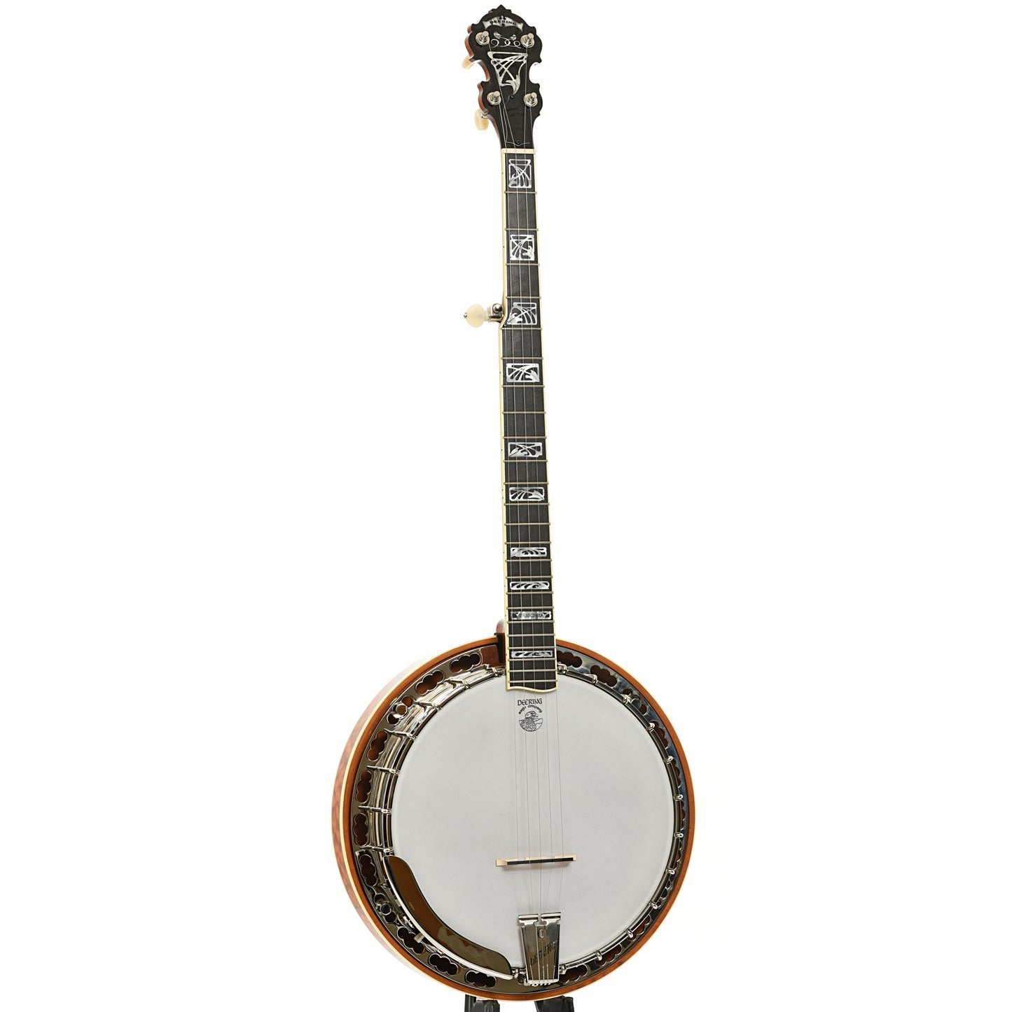 Full front of Deering Silver Clipper Banjo