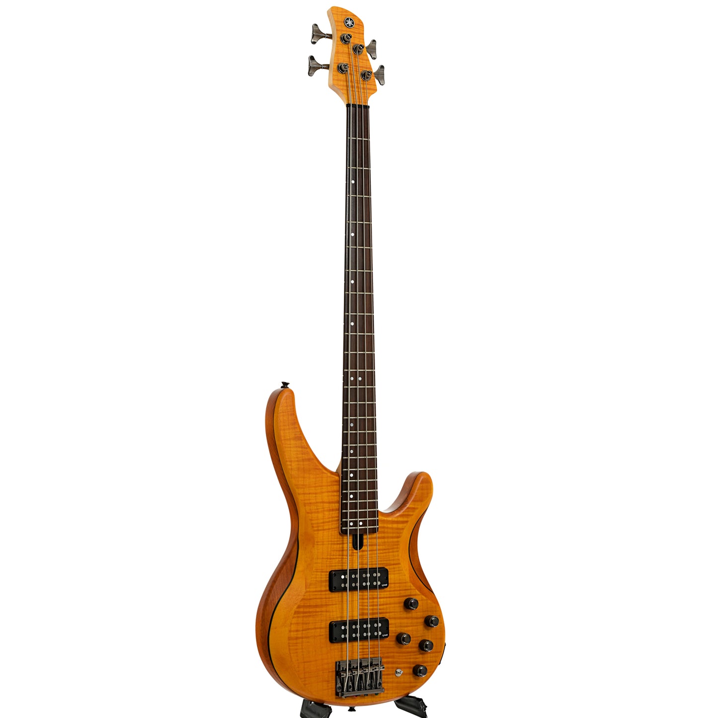 Full front and side of Yamaha TRBX604FM Electric Bass