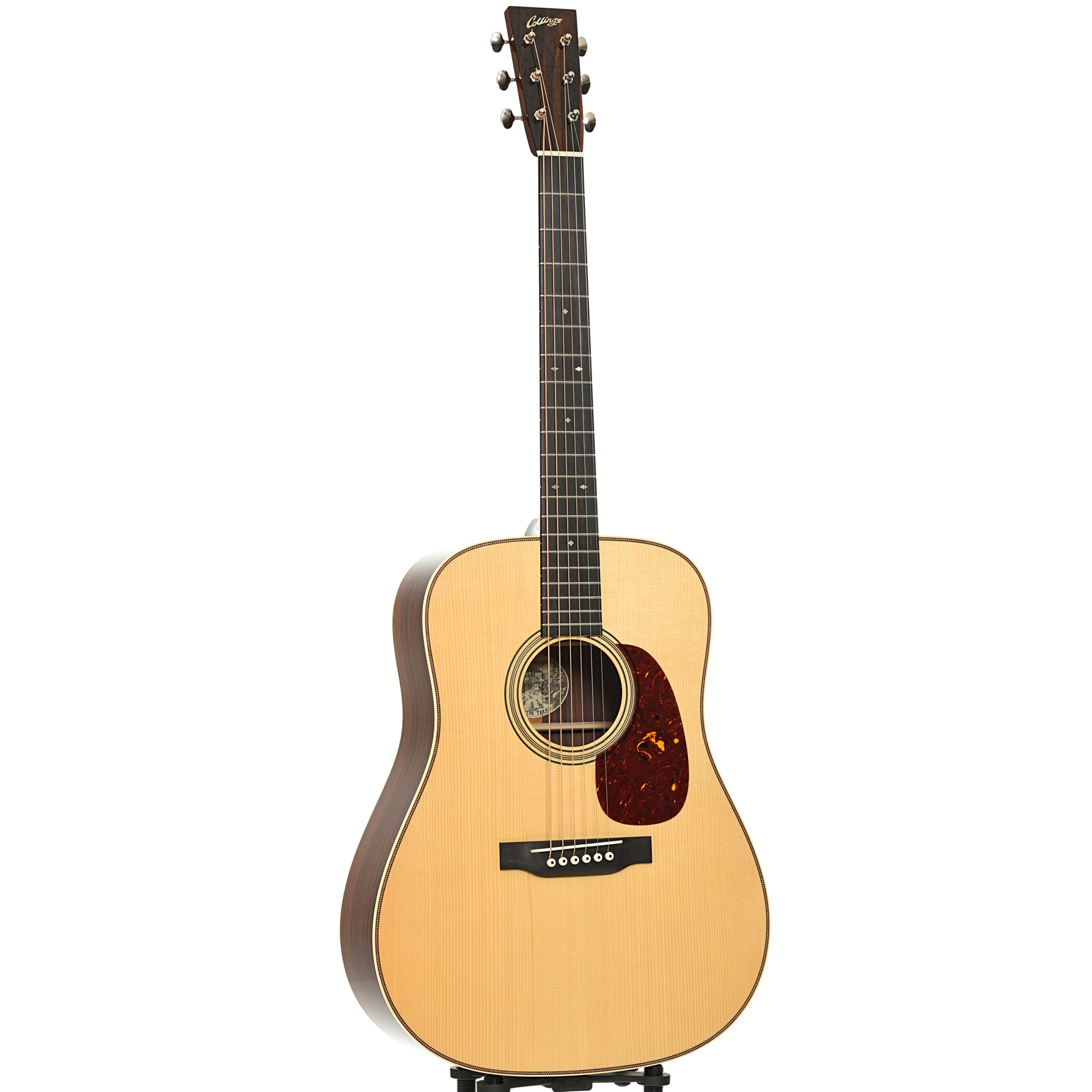 Full front and side of Collings D2HT Traditional Series Acoustic Guitar, Adirondack Top