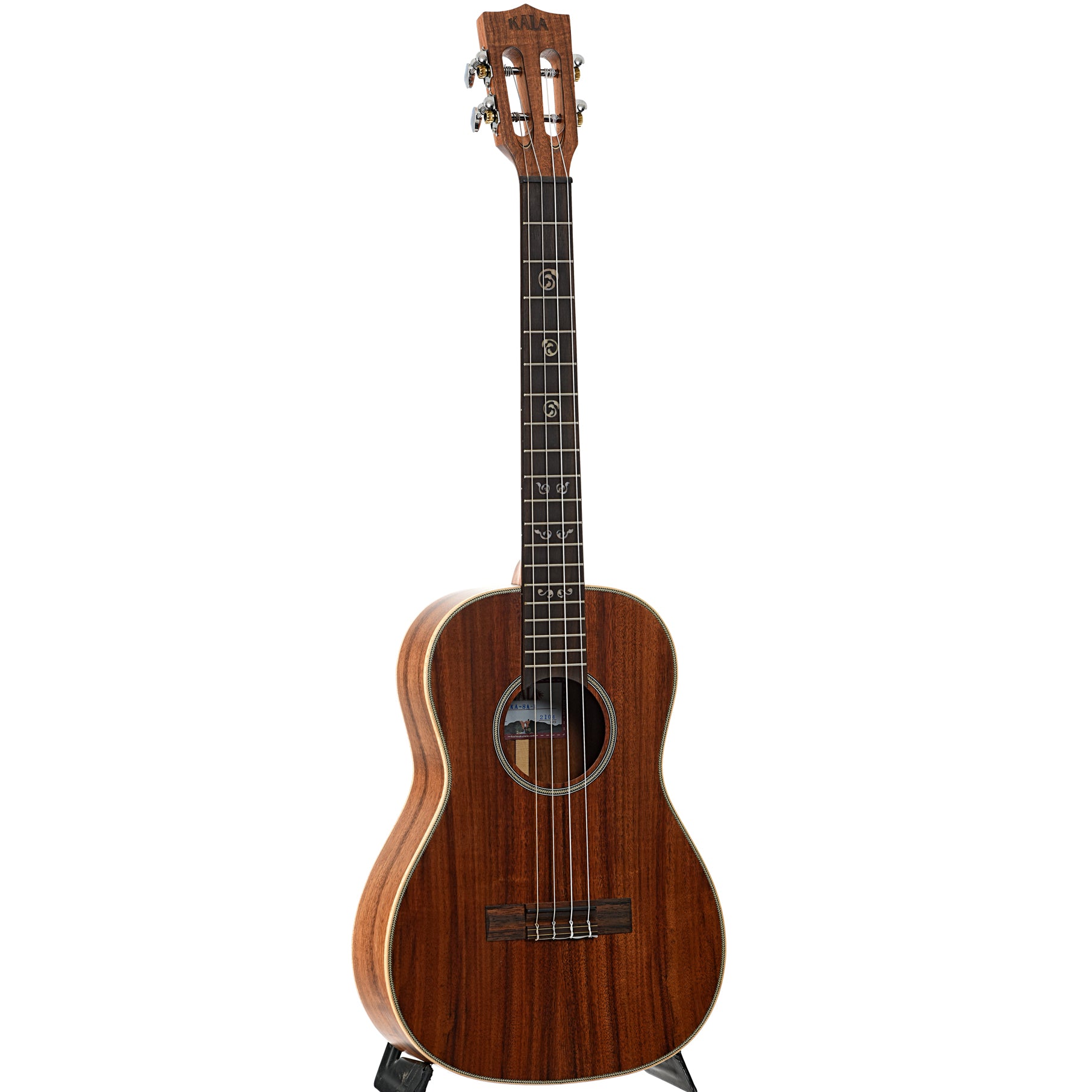 Full front and side of Kala KA-SA-B Baritone Ukulele (2021)