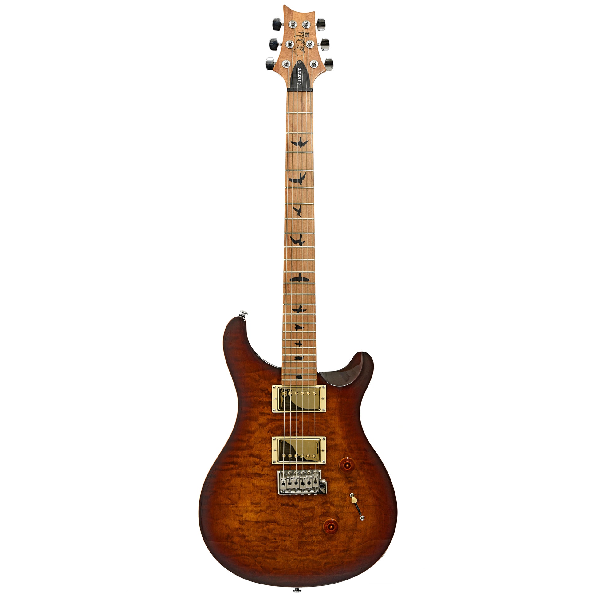 Full front of PRS SE Custom 24 Roasted Maple Electric Guitar 