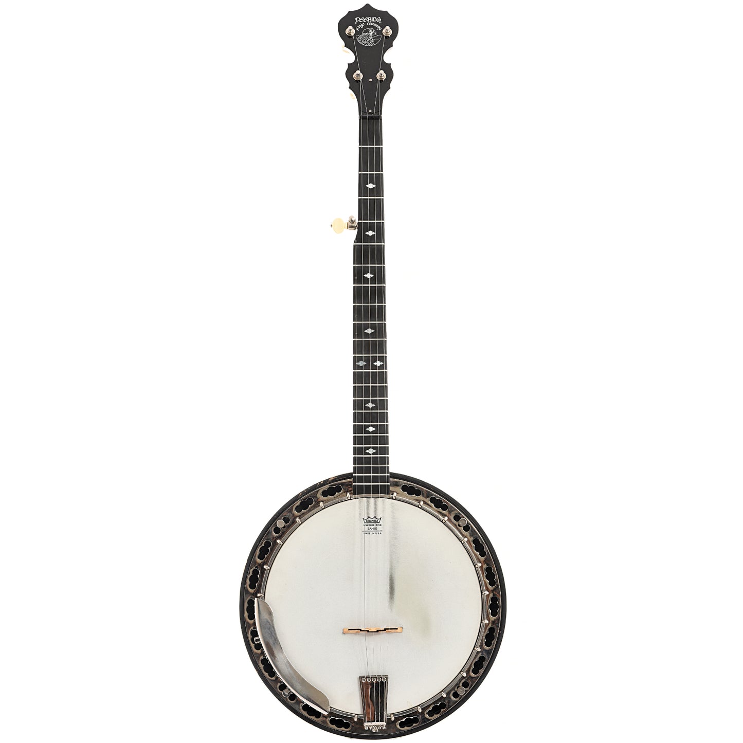 Full front of Deering Deluxe Resonator Banjo 