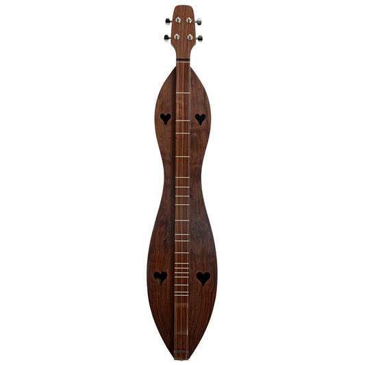 Full front of McSpadden 4FHWW Walnut Lap Dulcimer 