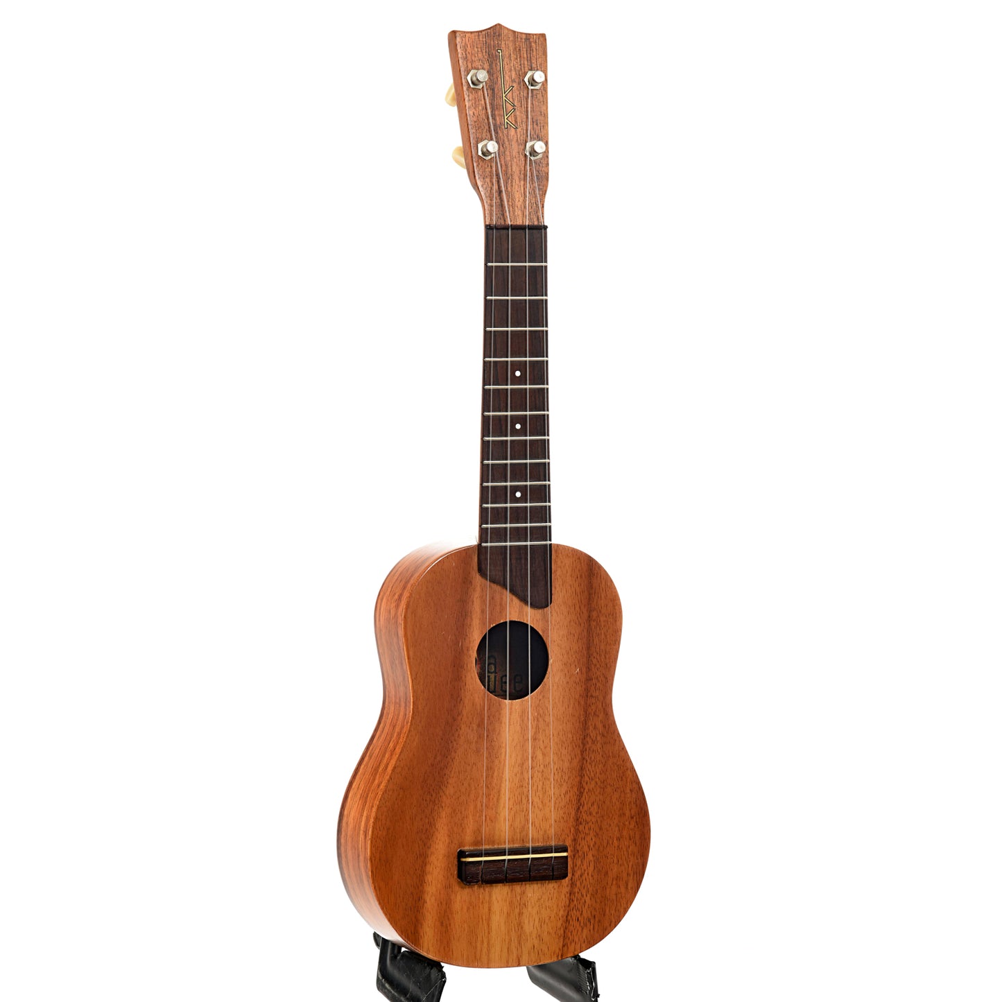 Full front and side of Kamaka Soprano Ukulele