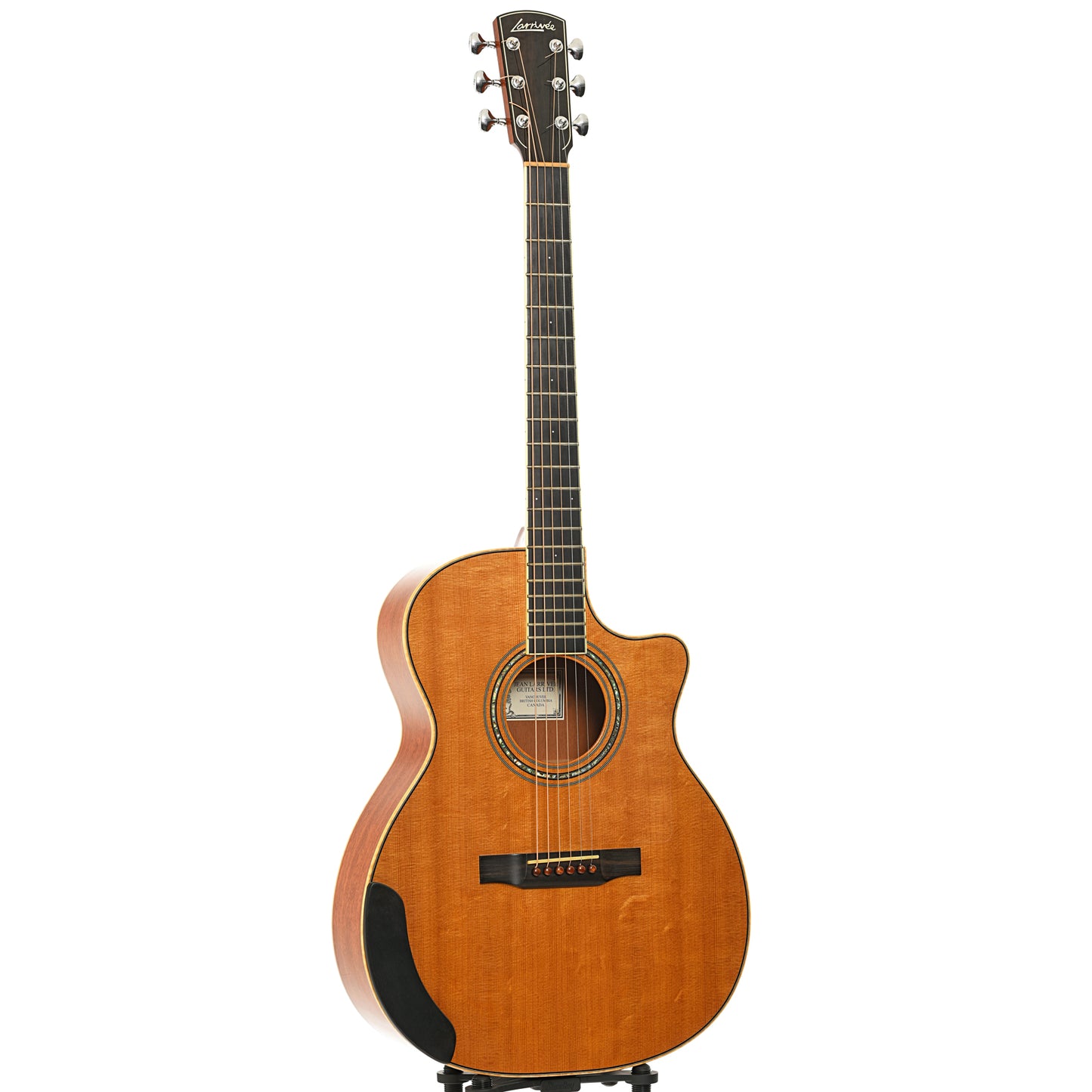 Full front and side of Larrivee OMV-05 Acoustic Guitar (2001)