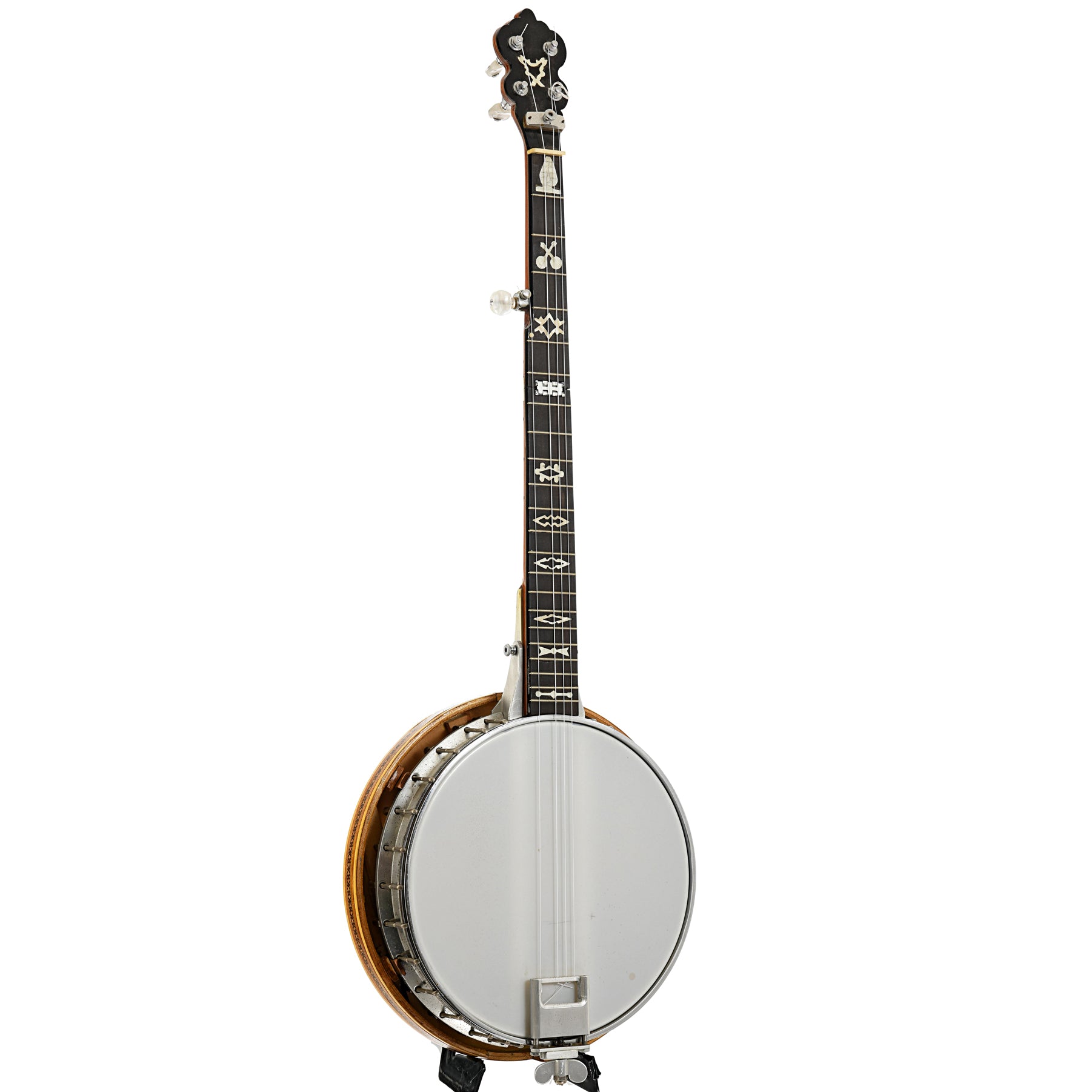 Full front and side of J.A. Sloan JO2GO Travel / Folding Banjo 