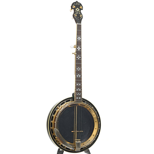 Full front and side of Morgan Monroe H&F Rockytop Gold Resonator Banjo (c.2004)