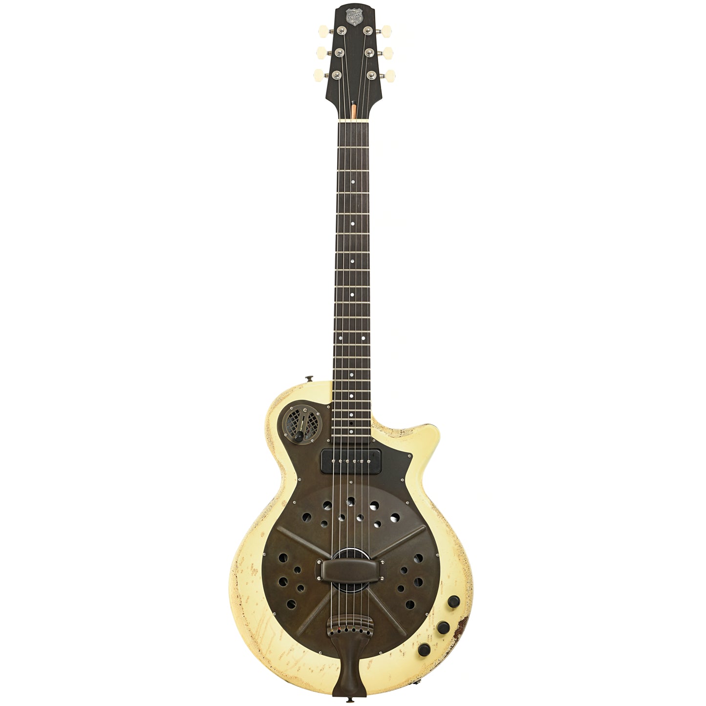 National Pioneer RP-1 Chipped Ivory Resonator Electric Guitar (2010s)