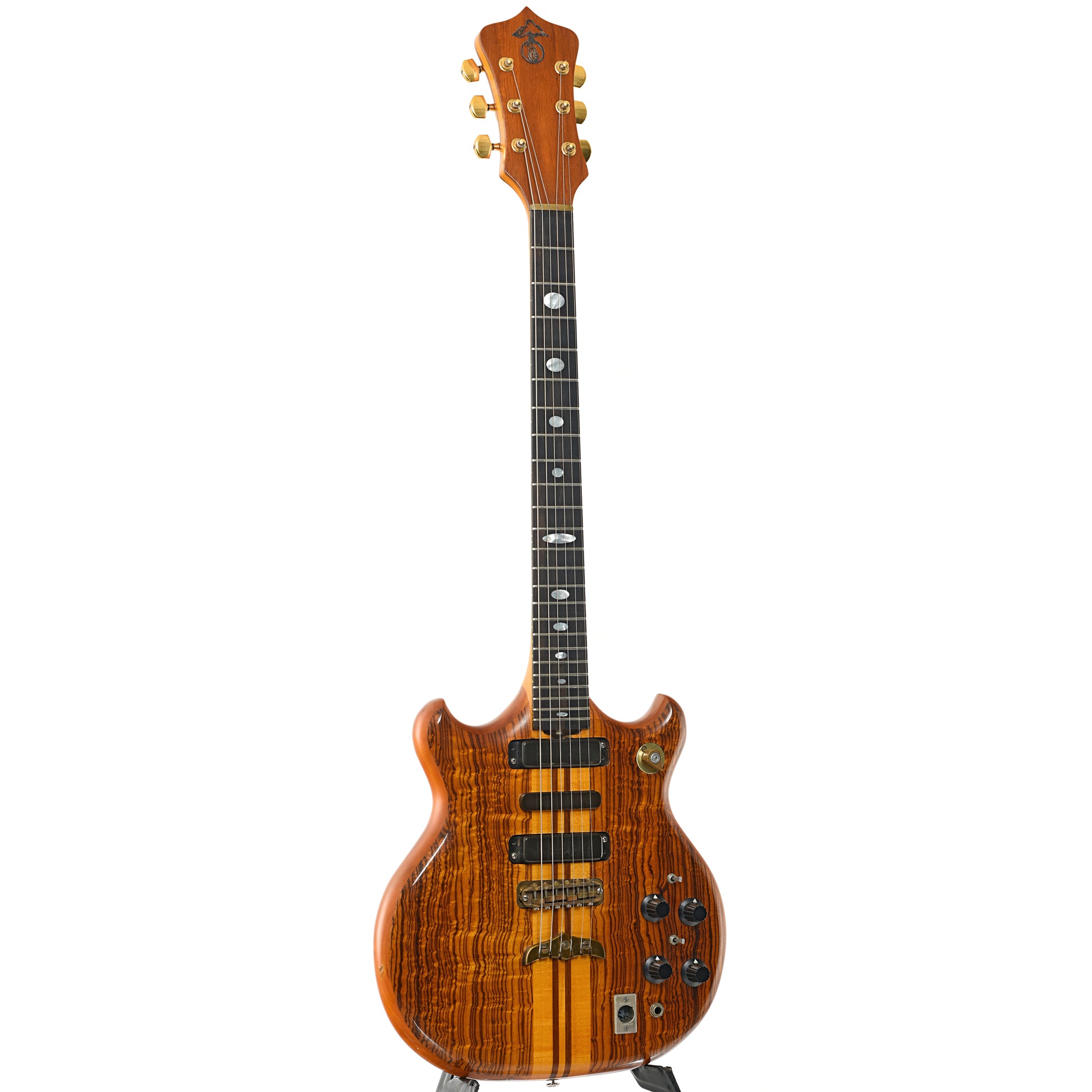 Full front and side of Alembic Model 1 MSG Electric Guitar (1975)