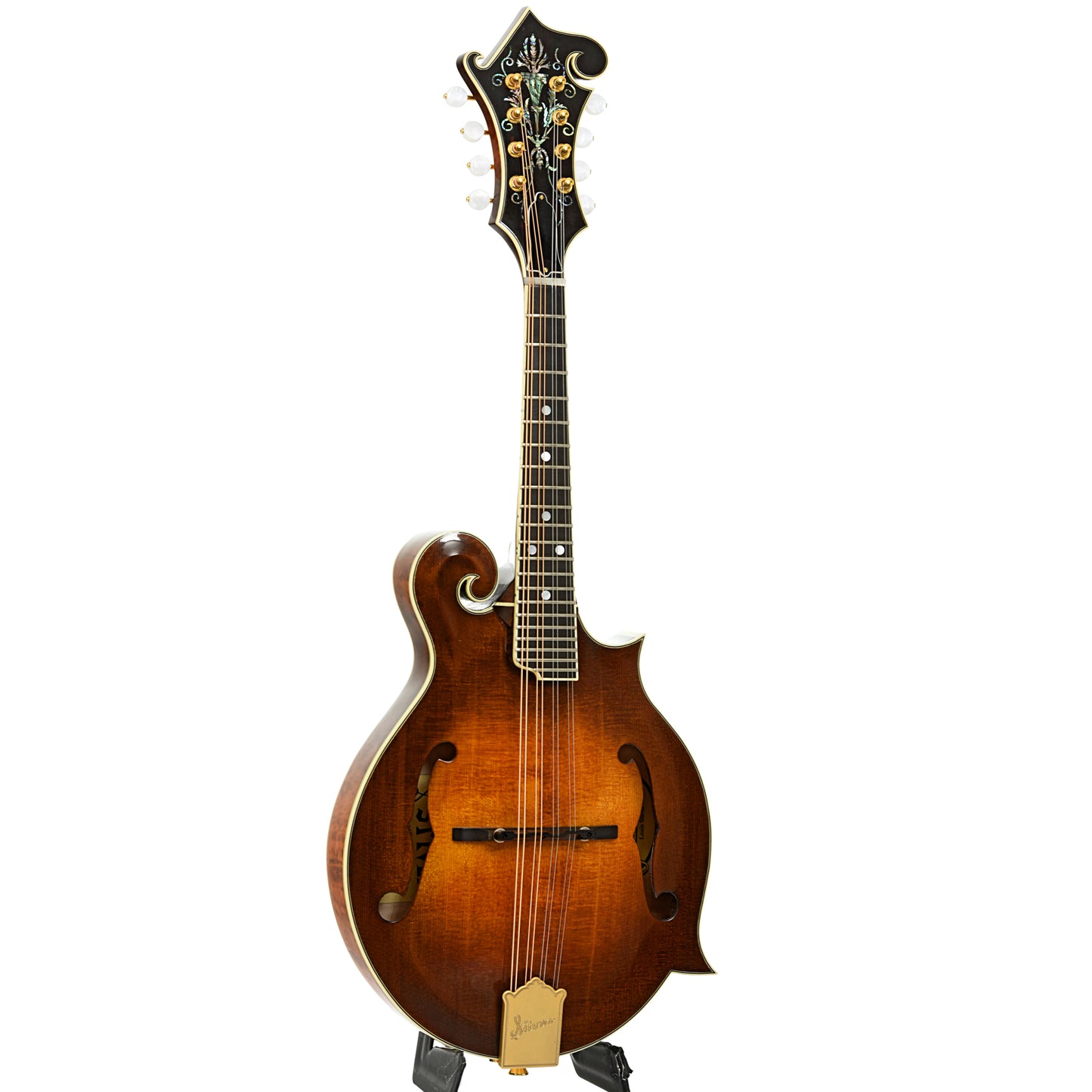 Full front and side of Stiver F-5 Mandolin