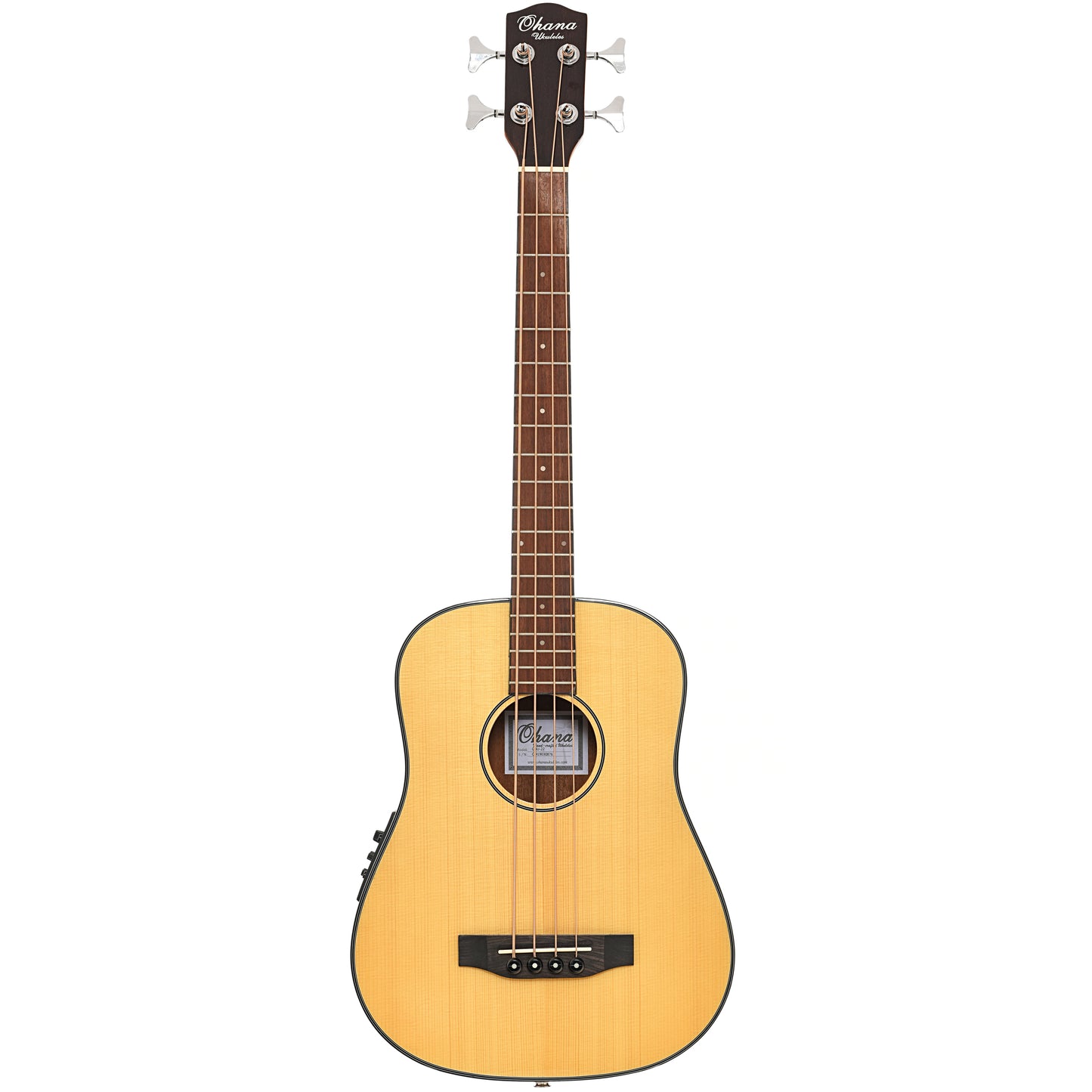 Full front of Ohana OBU-22 Compact Acoustic Bass with Pickup (2021)