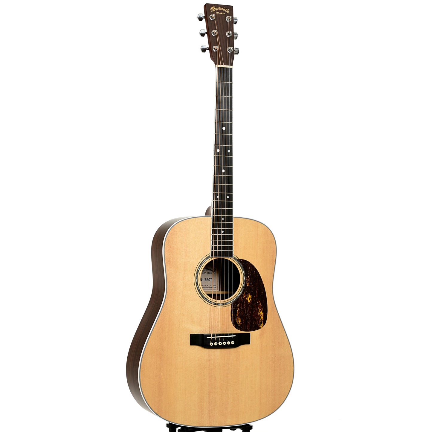 Full front and side of Martin D-16RGT Acoustic Guitar 