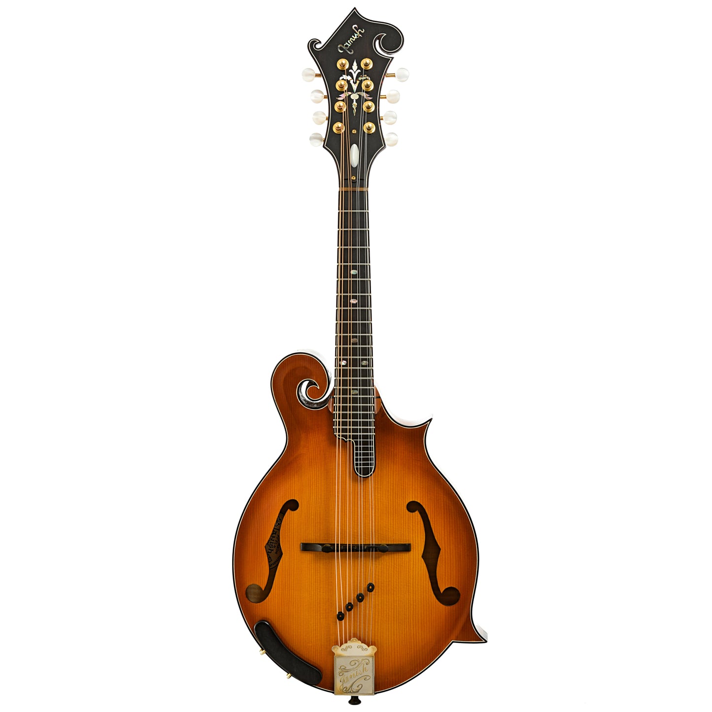 Full front of Janish F5 JYN Mandolin 