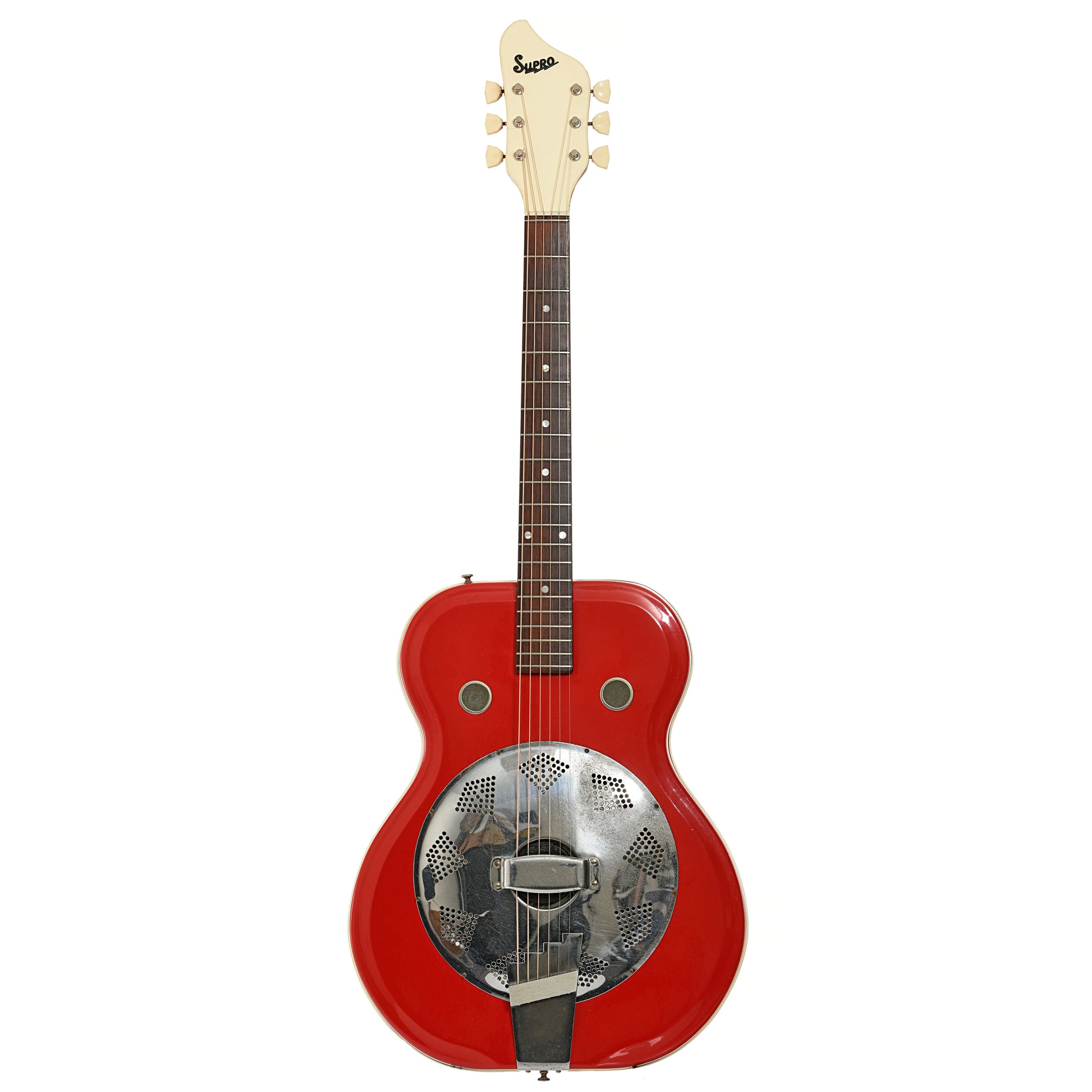 Full front of Supro Folkstar Resonator Guitar